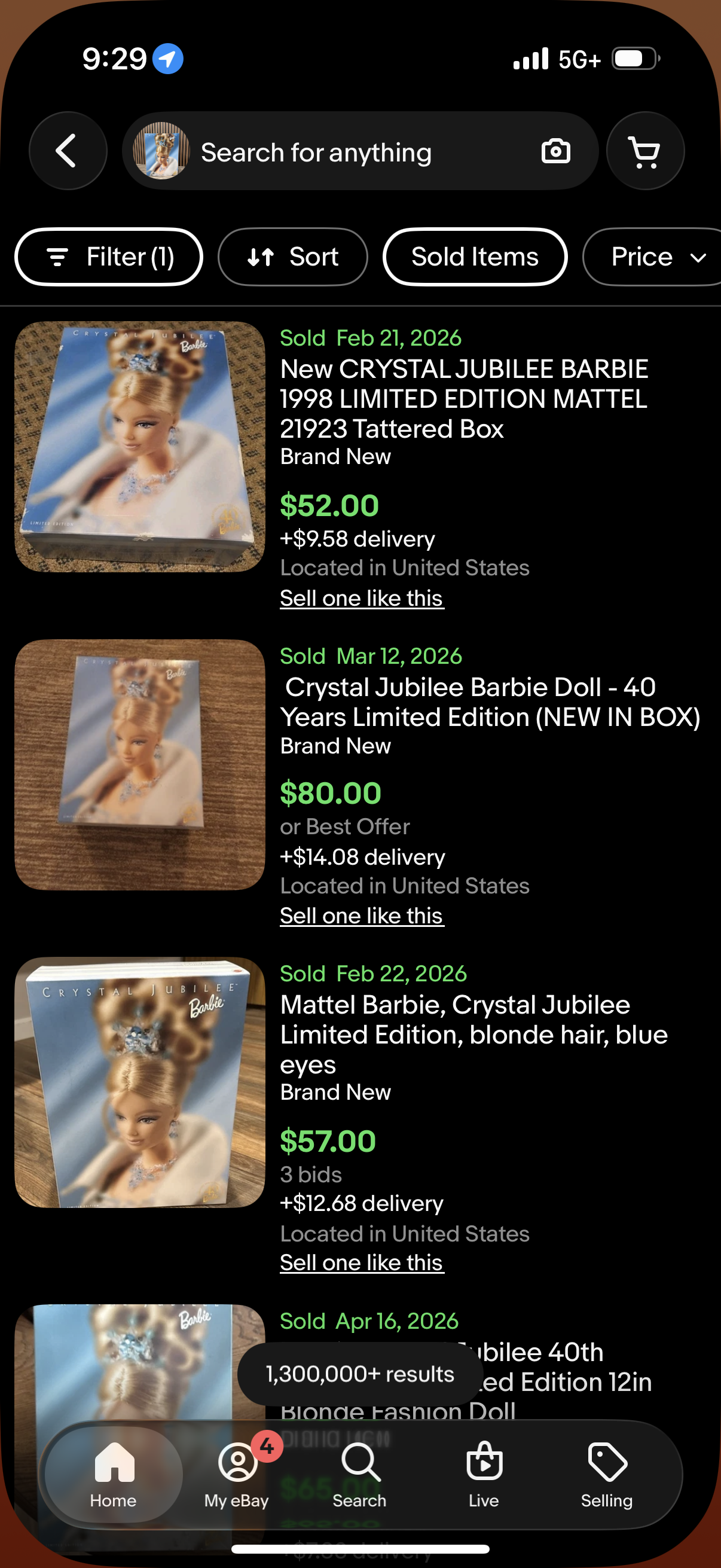 40th Anniversary Crystal Jubilee Limited Edition Barbie Doll 1998 Mattel 21923