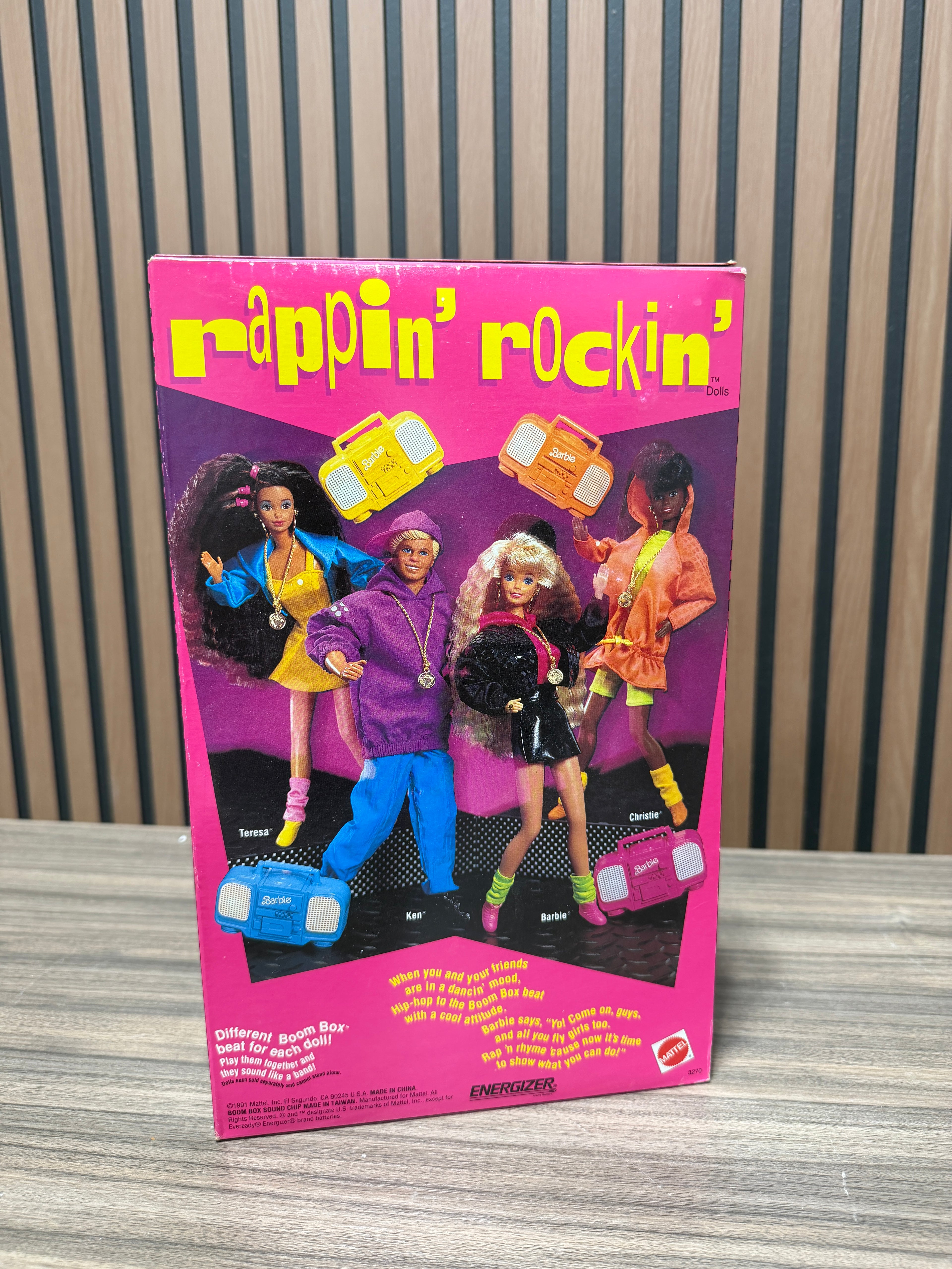 Rappin' Rockin' Teresa Barbie Doll with Boom Box 1991 Mattel 3270