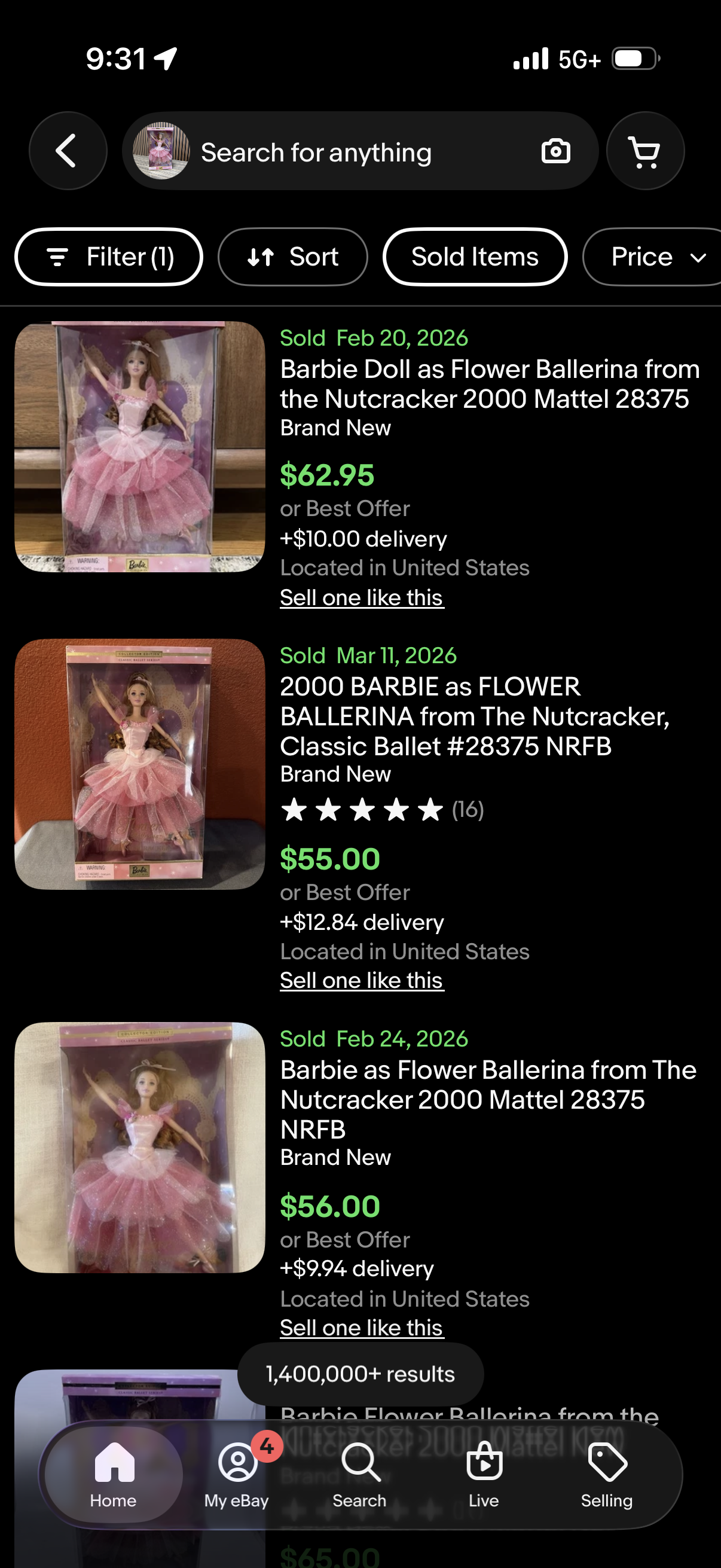 Barbie Flower Ballerina from The Nutcracker Classic Ballet Series Mattel 28375