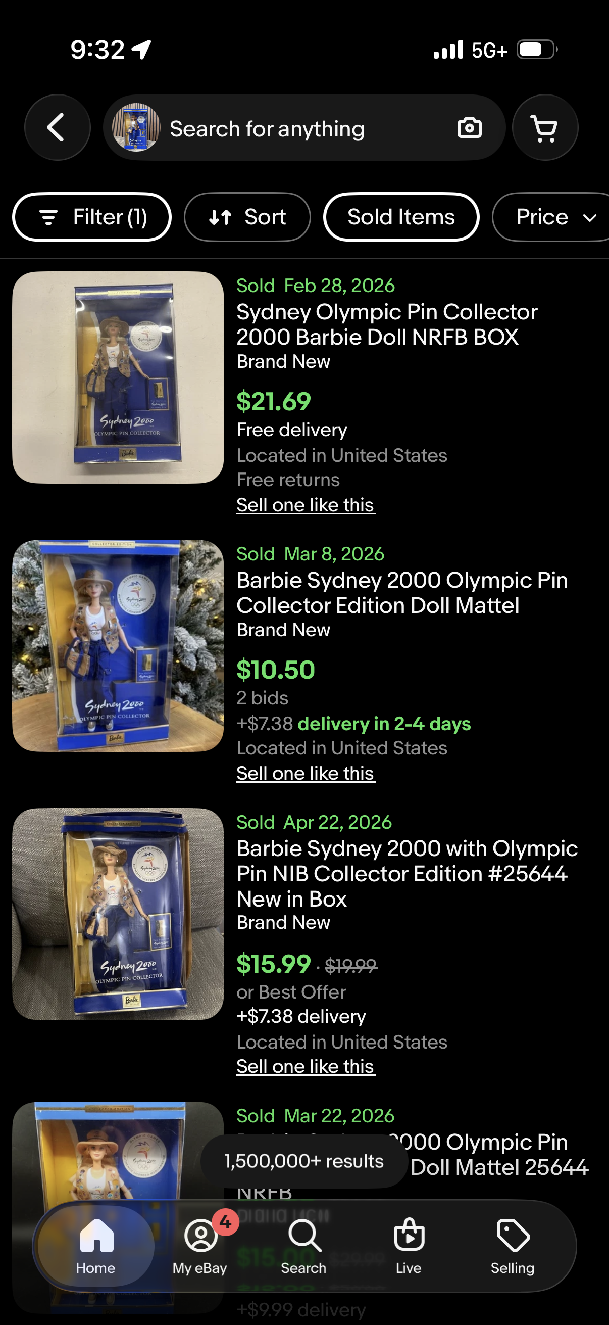 Sydney 2000 Olympic Pin Collector Barbie Doll 1999 Mattel 25644