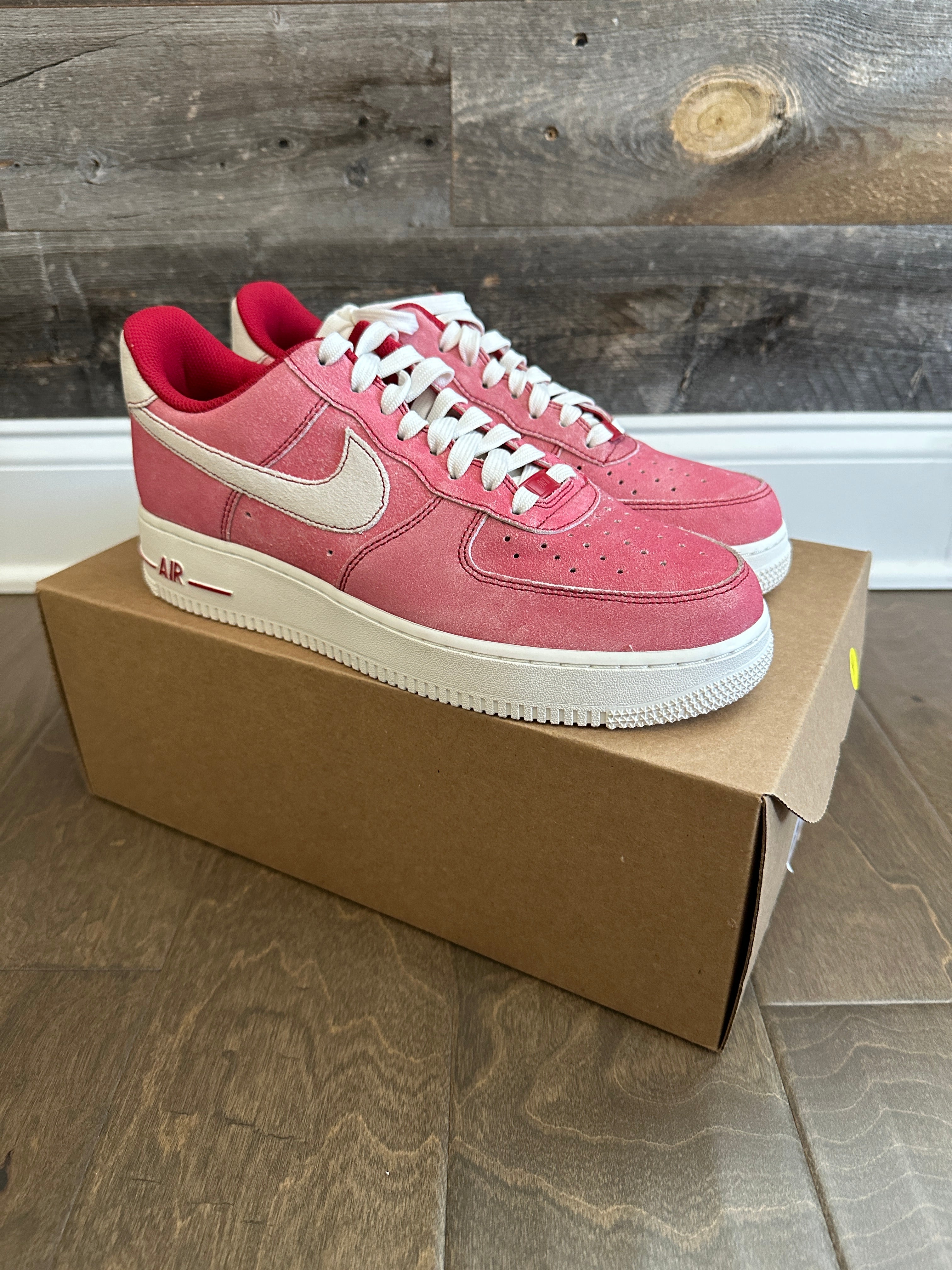 Nike Air Force 1 Low Dusty Red Suede Sz 9 *REPLACEMENT BOX