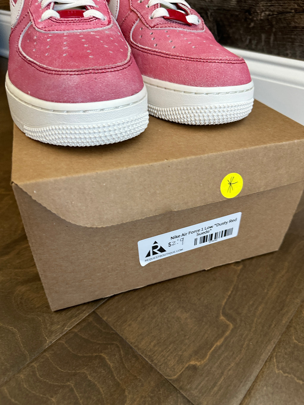 Nike Air Force 1 Low Dusty Red Suede Sz 9 *REPLACEMENT BOX