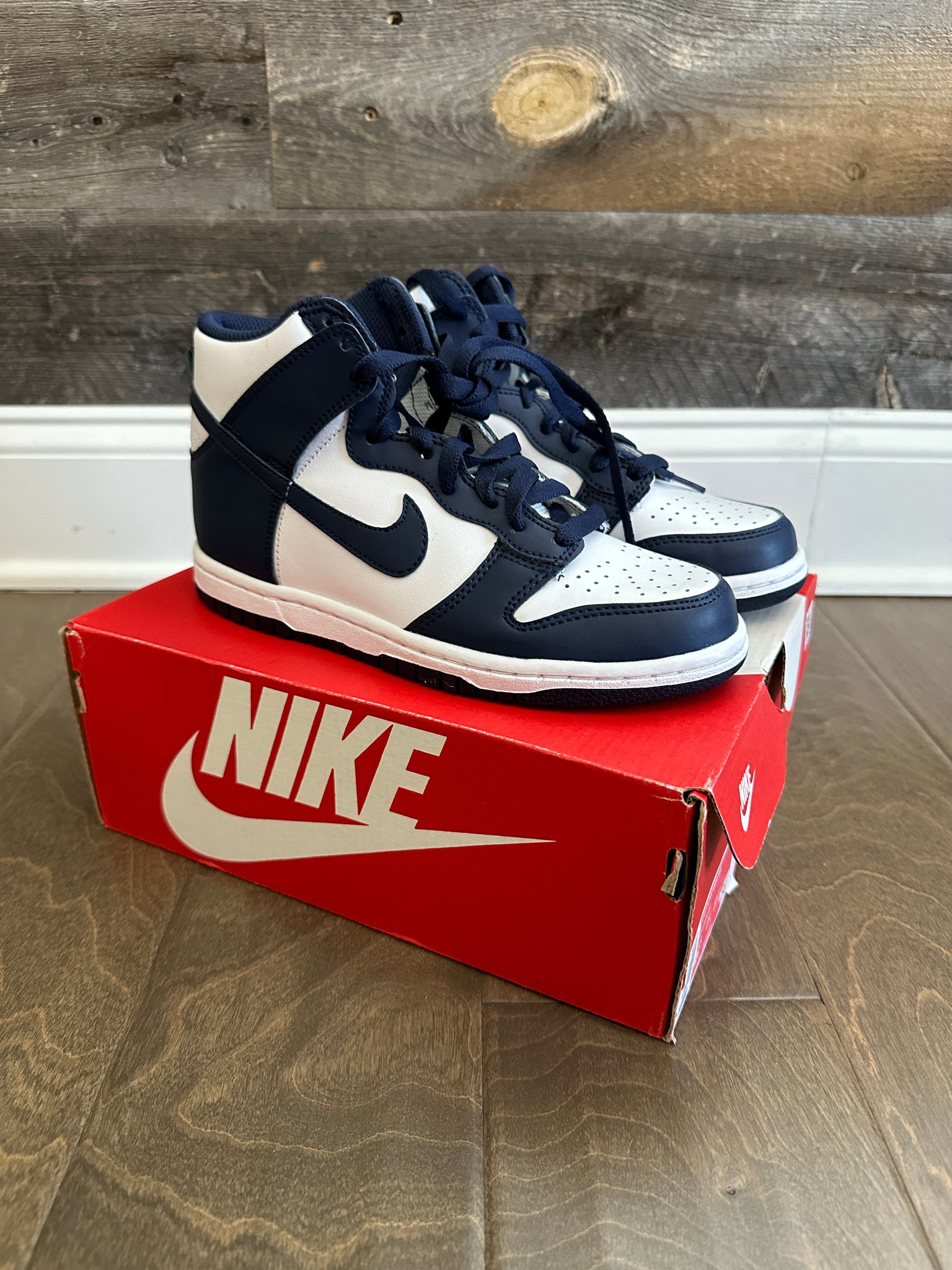 Nike Dunk High Championship Navy (GS) Sz 4.5Y â HN Shop