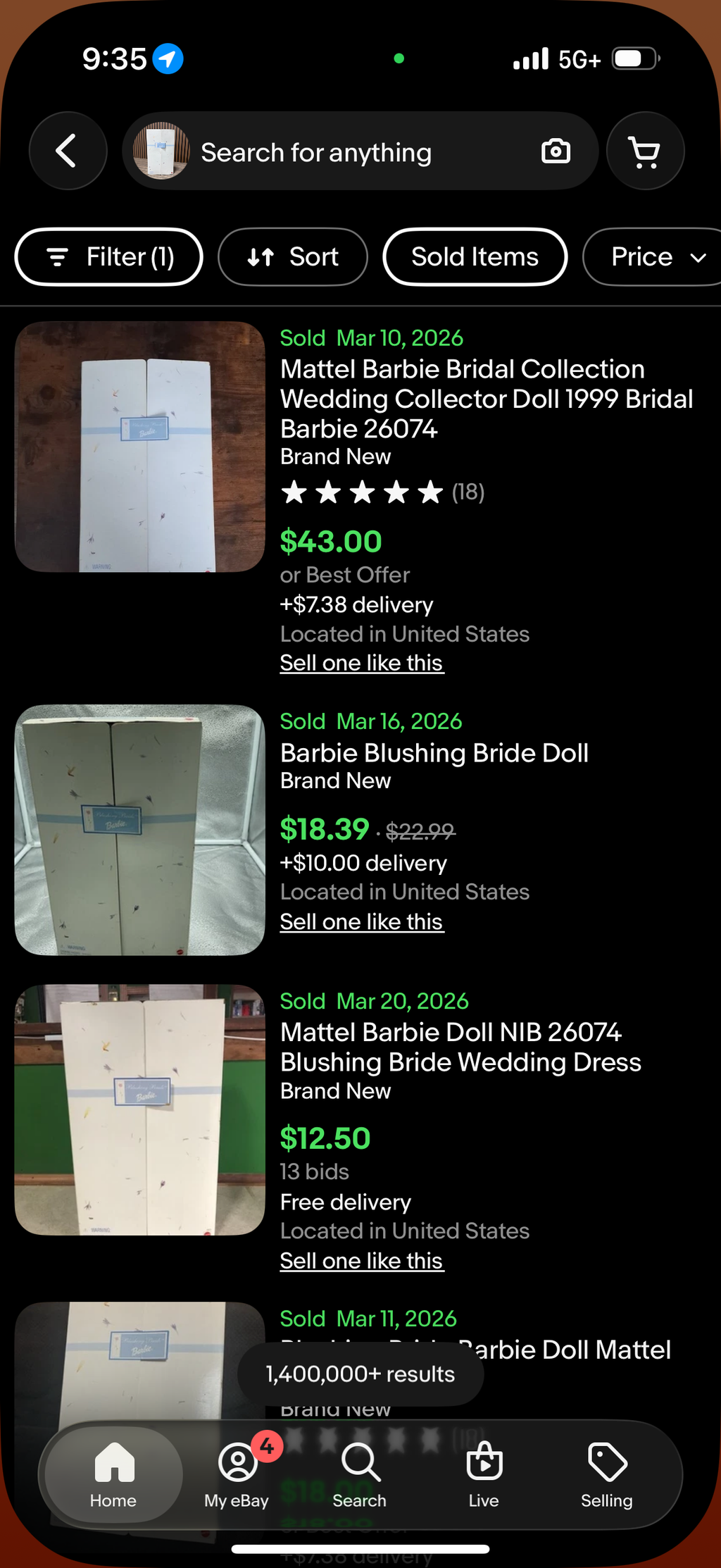 Blushing Bride Barbie Doll 1999 Mattel 26074 NEW