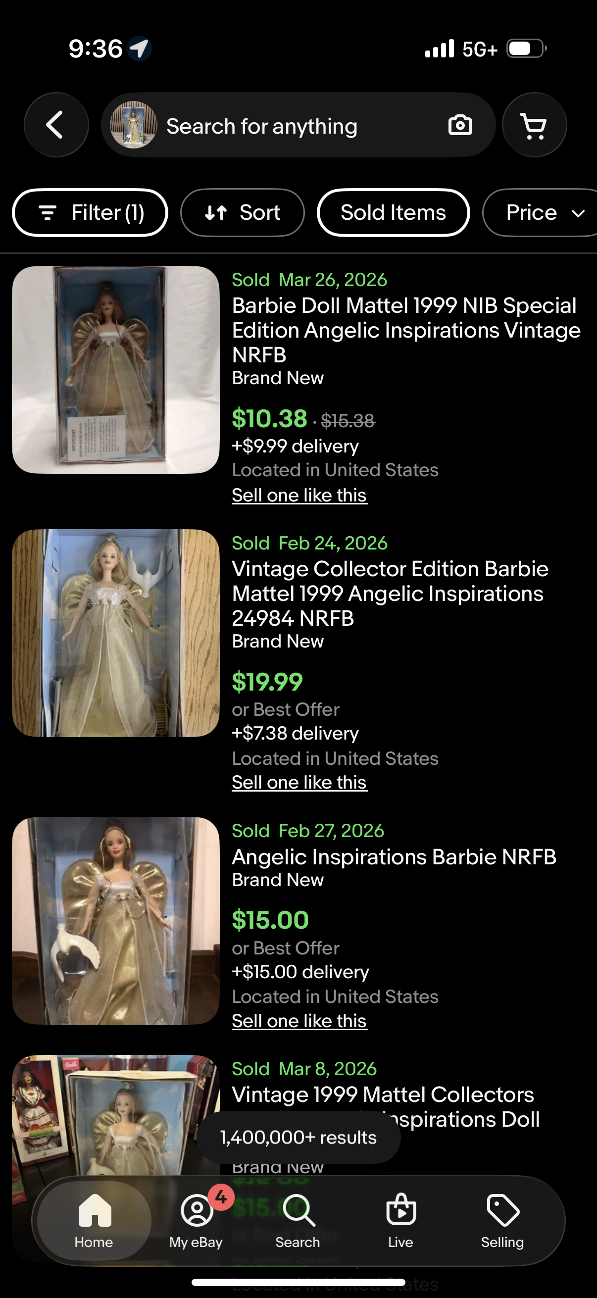 Angelic Inspirations Barbie Doll Blonde Special Edition 1999 Mattel 24984