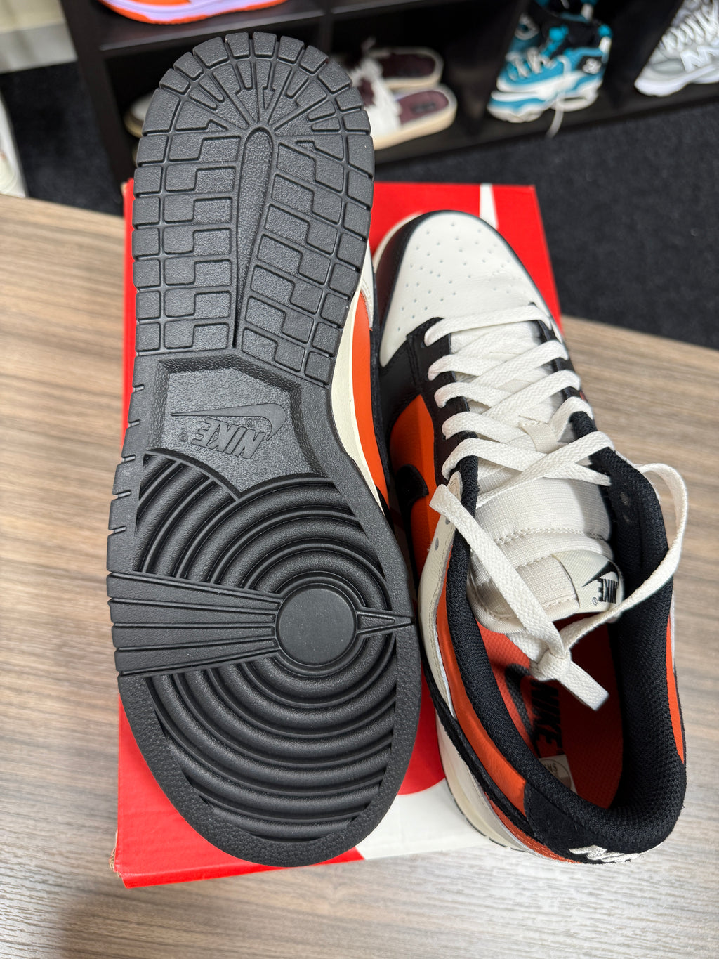 Nike Dunk Low Black/Orange/Cream Sz 10.5