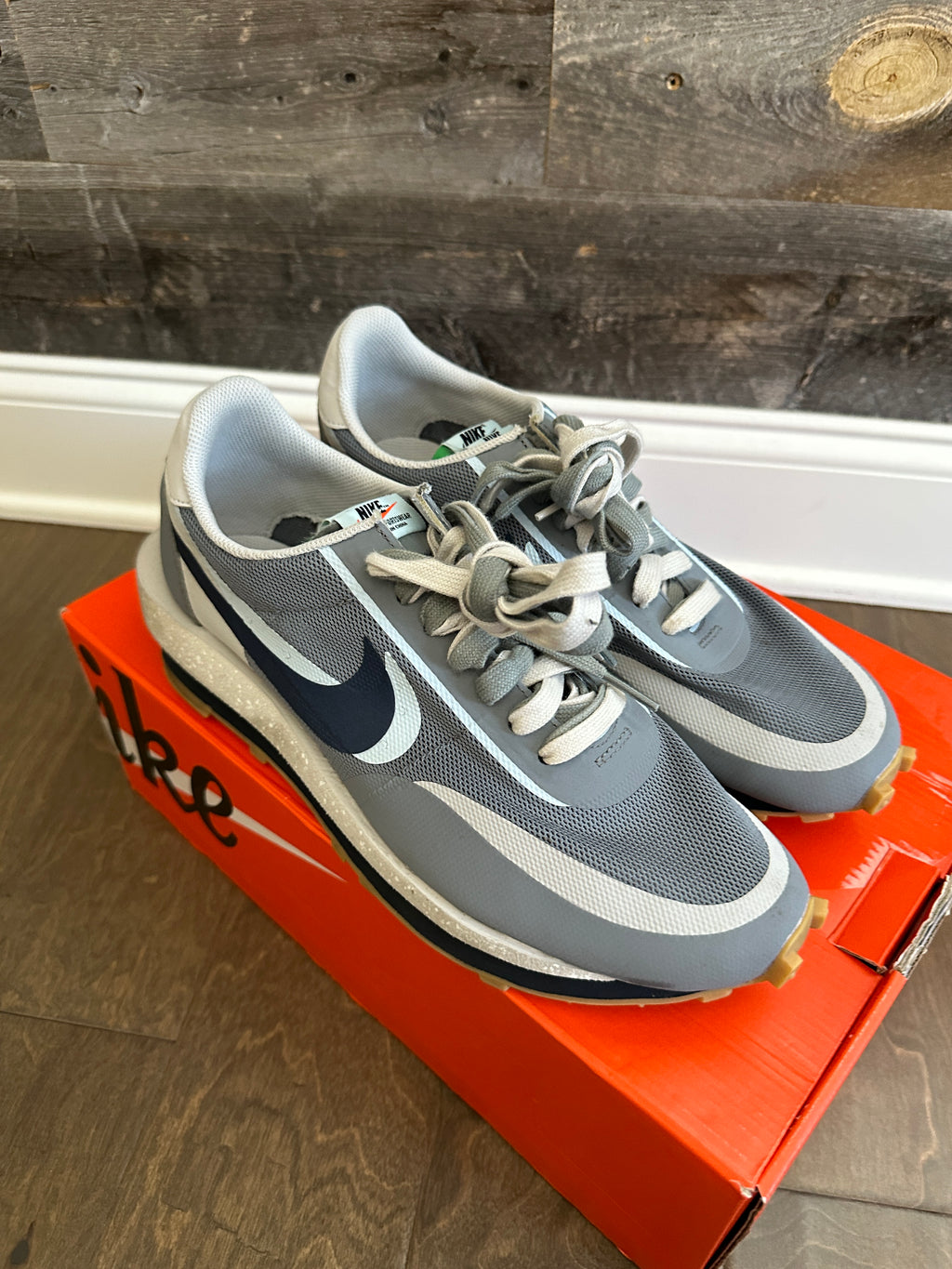 Nike LD Waffle sacai CLOT Kiss of Death 2 Cool Grey z 10.5