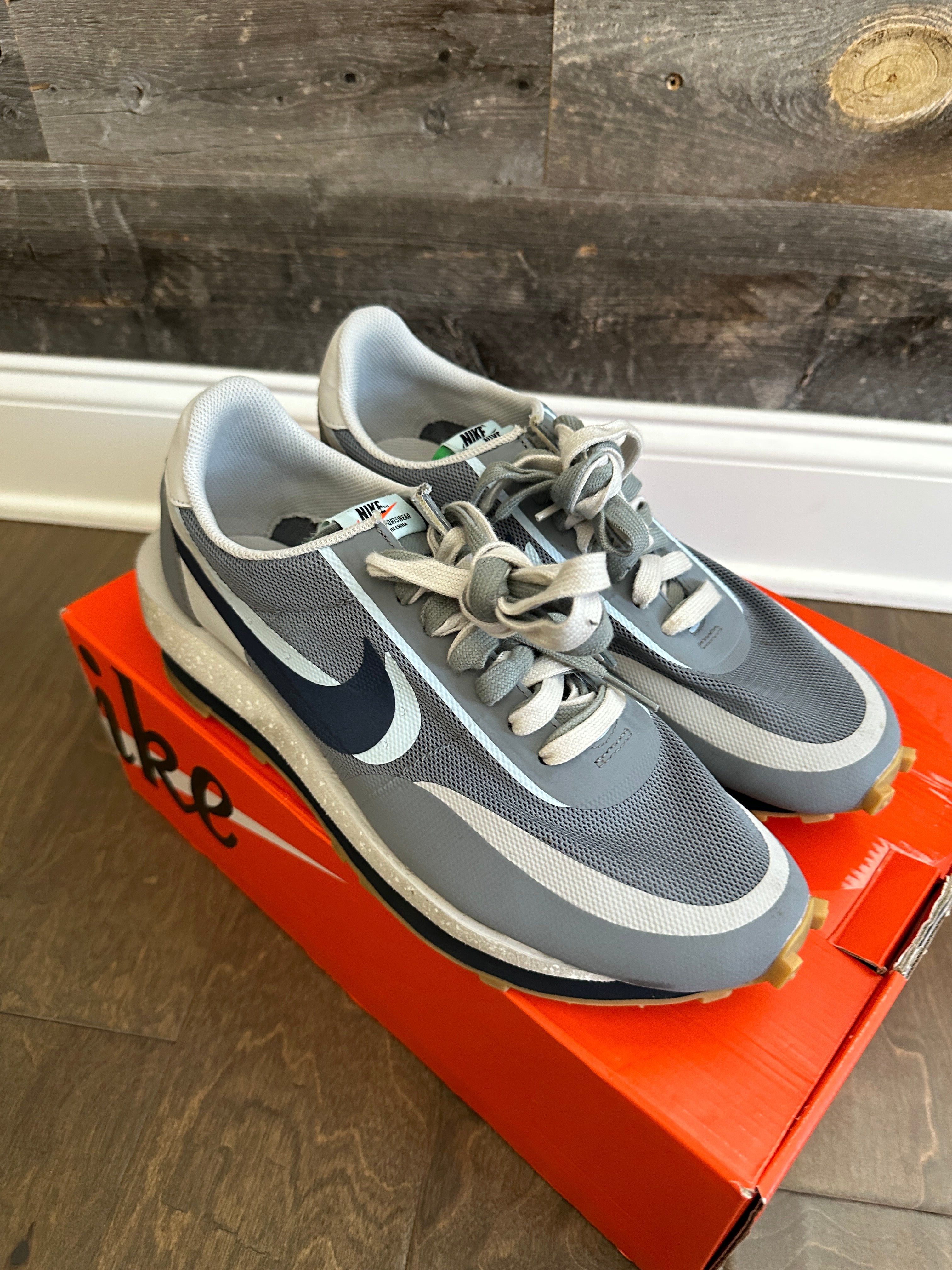 Nike LD Waffle sacai CLOT Kiss of Death 2 Cool Grey z 10.5