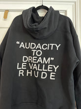 Load image into Gallery viewer, Men's Rhude Medium Black Sweatshirt Hoodie "Audacity to Dream" Sz M

