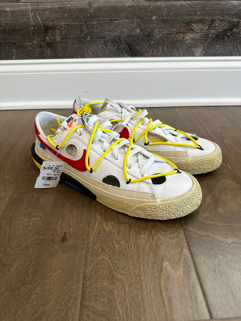 Nike Blazer Low Off-White University Red Sz 10.5 NO BOX