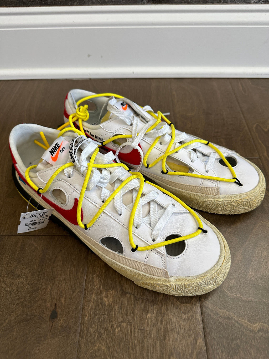 Nike Blazer Low Off-White University Red Sz 10.5 NO BOX