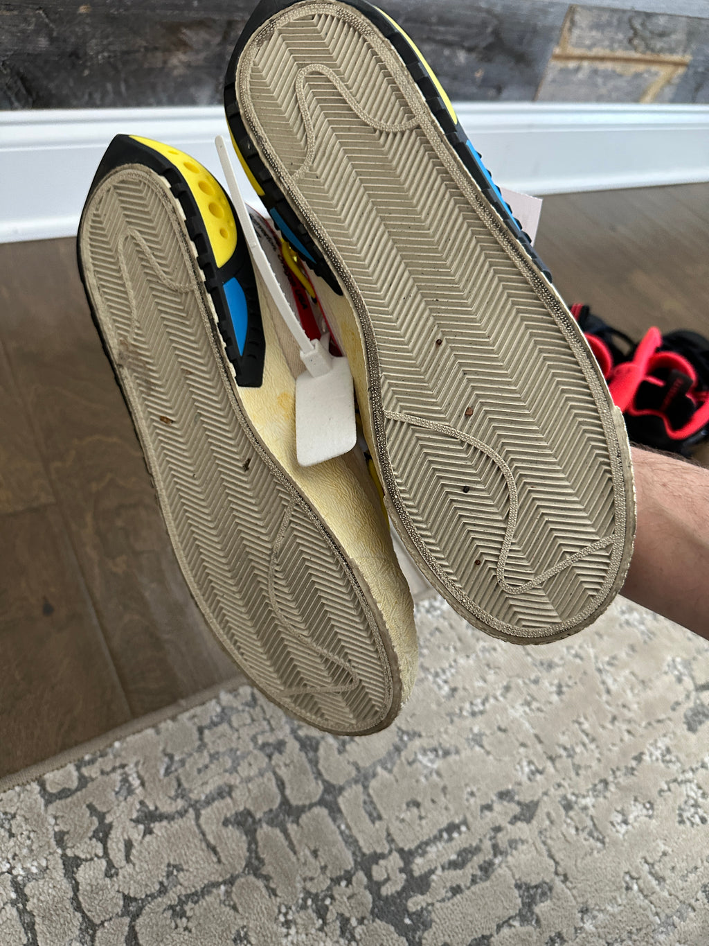 Nike Blazer Low Off-White University Red Sz 10.5 NO BOX