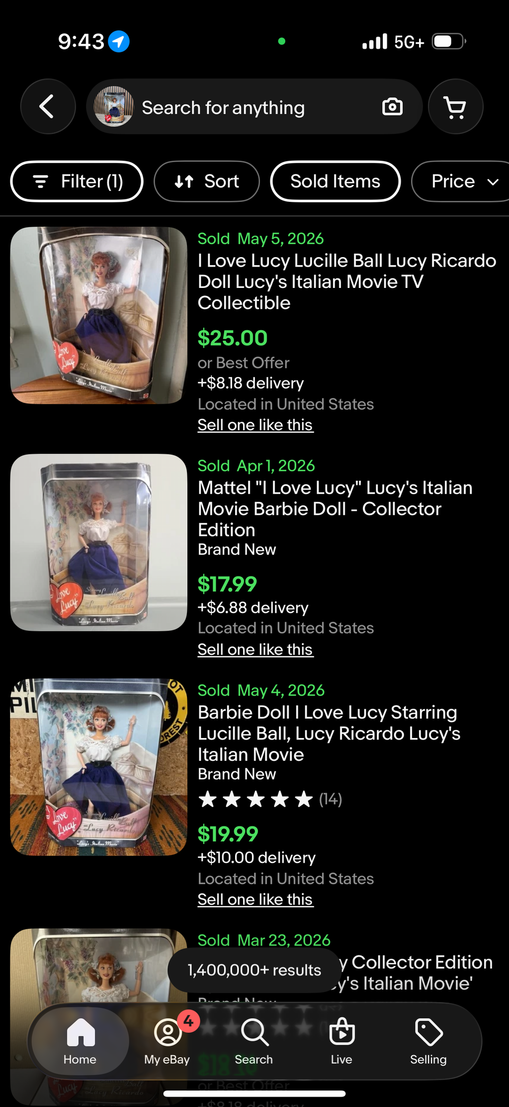 I Love Lucy Episode 150 Lucy's Italian Movie 1999 Mattel 25527