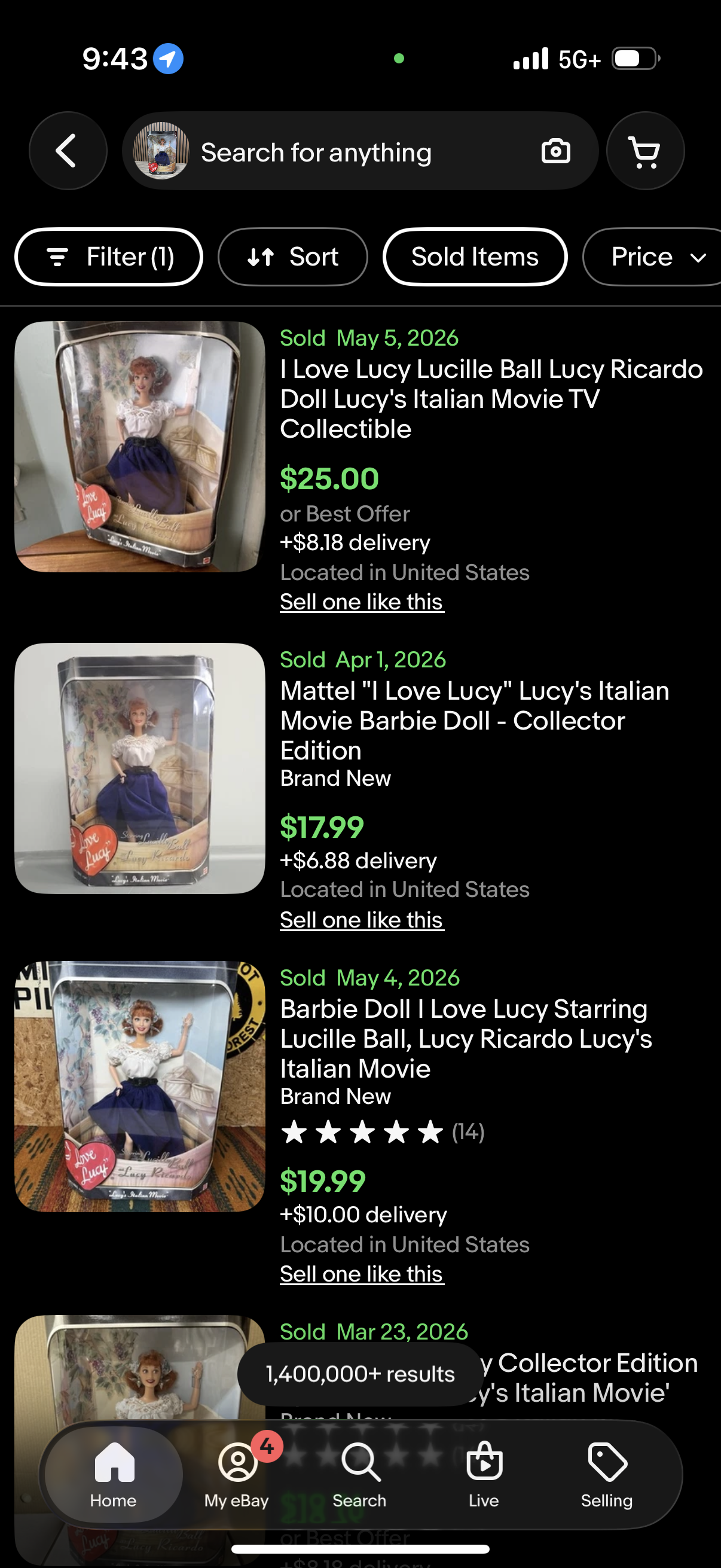 I Love Lucy Episode 150 Lucy's Italian Movie 1999 Mattel 25527
