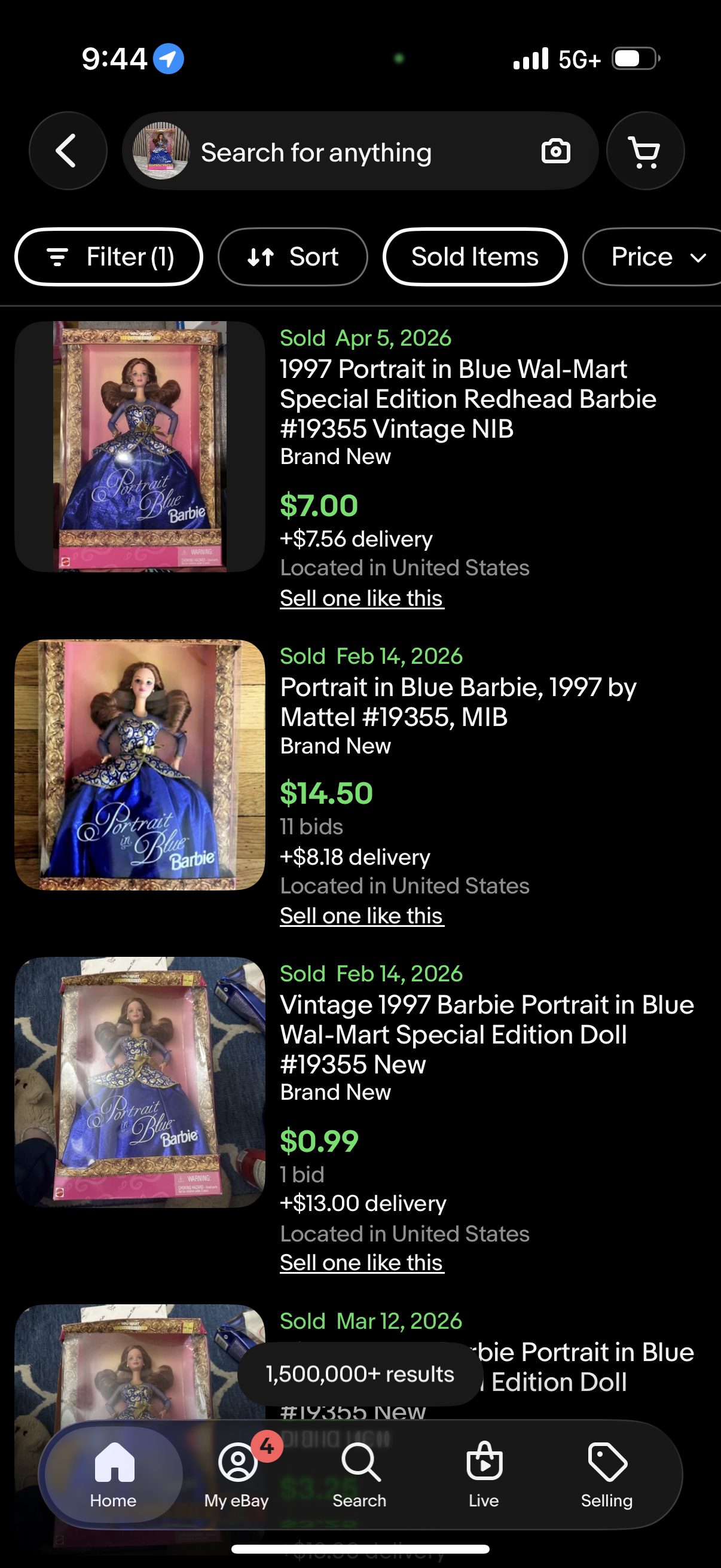 Portrait in Blue Barbie Doll Special Edition Wal-Mart Exclusive 1997 Mattel NEW