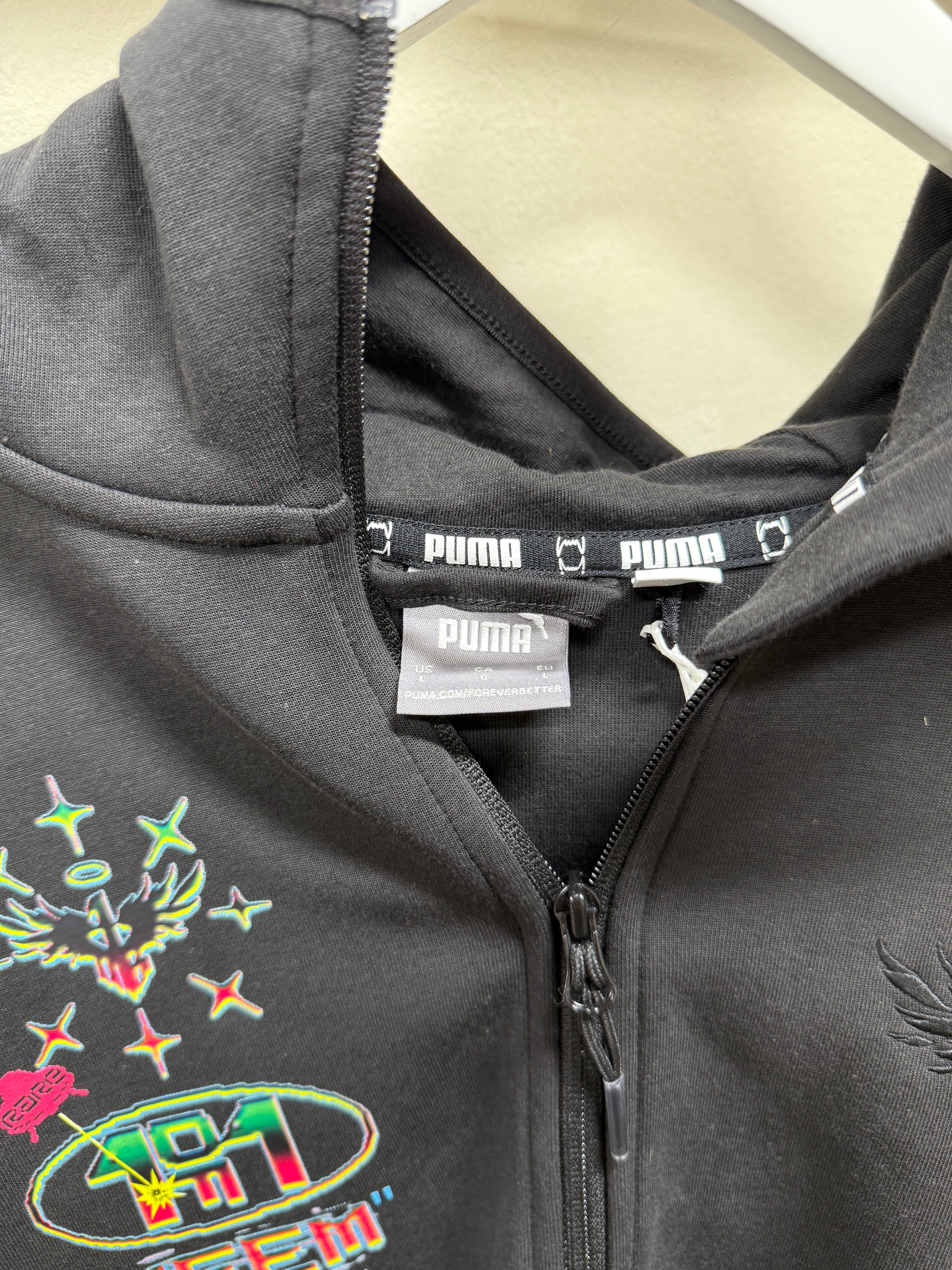 Puma Melo Hoodie Black Sz Lg