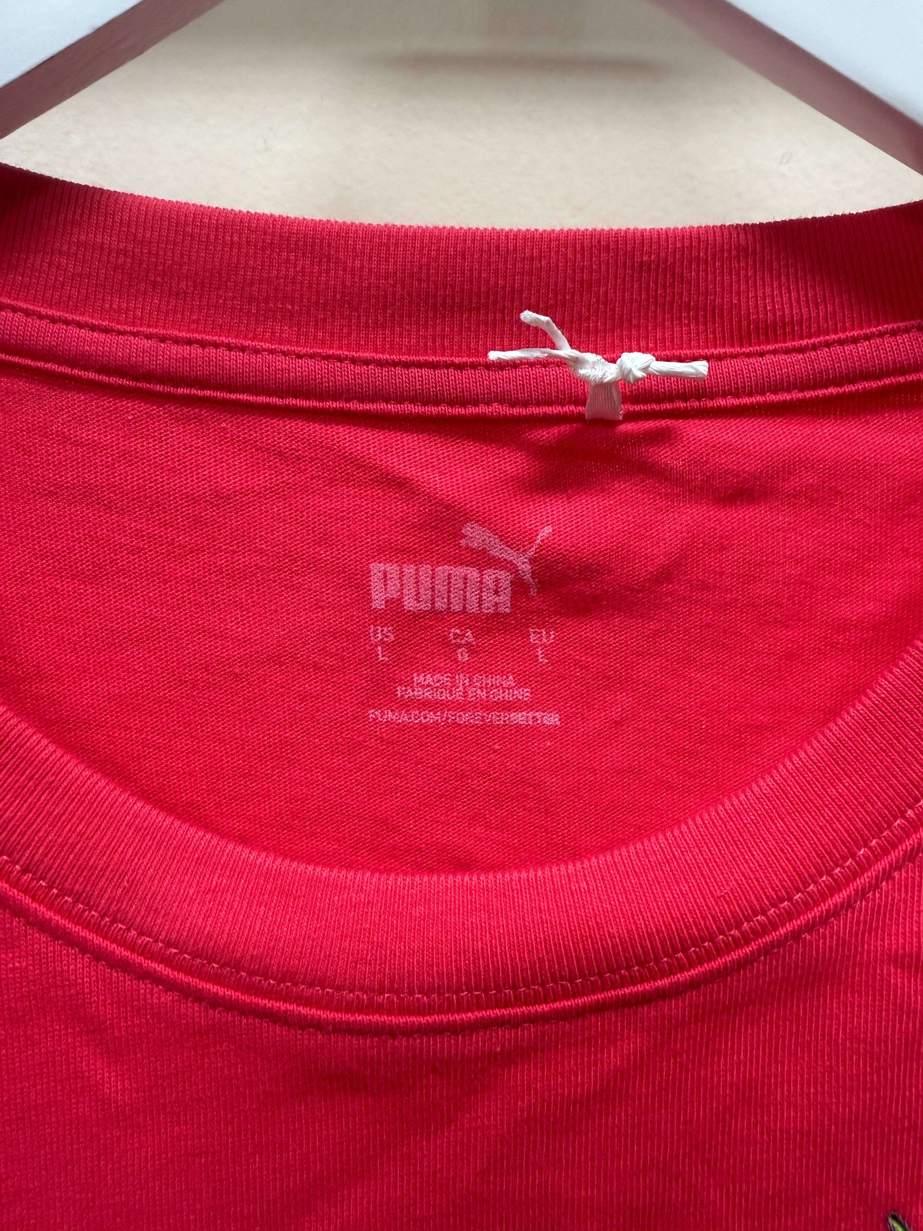 Puma Melo Long Sleeve Pink Sz Lg