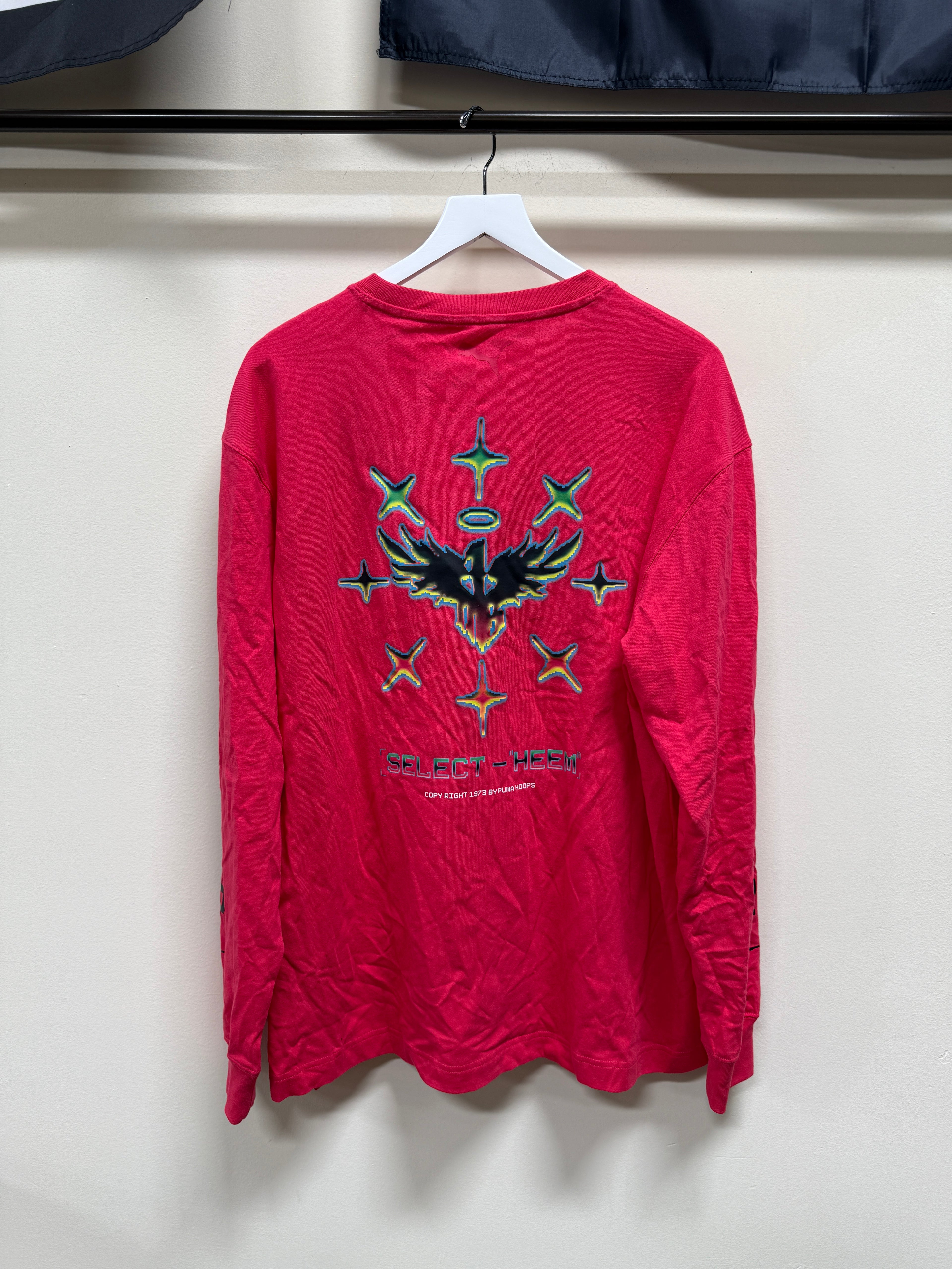 Puma Melo Long Sleeve Pink Sz Lg
