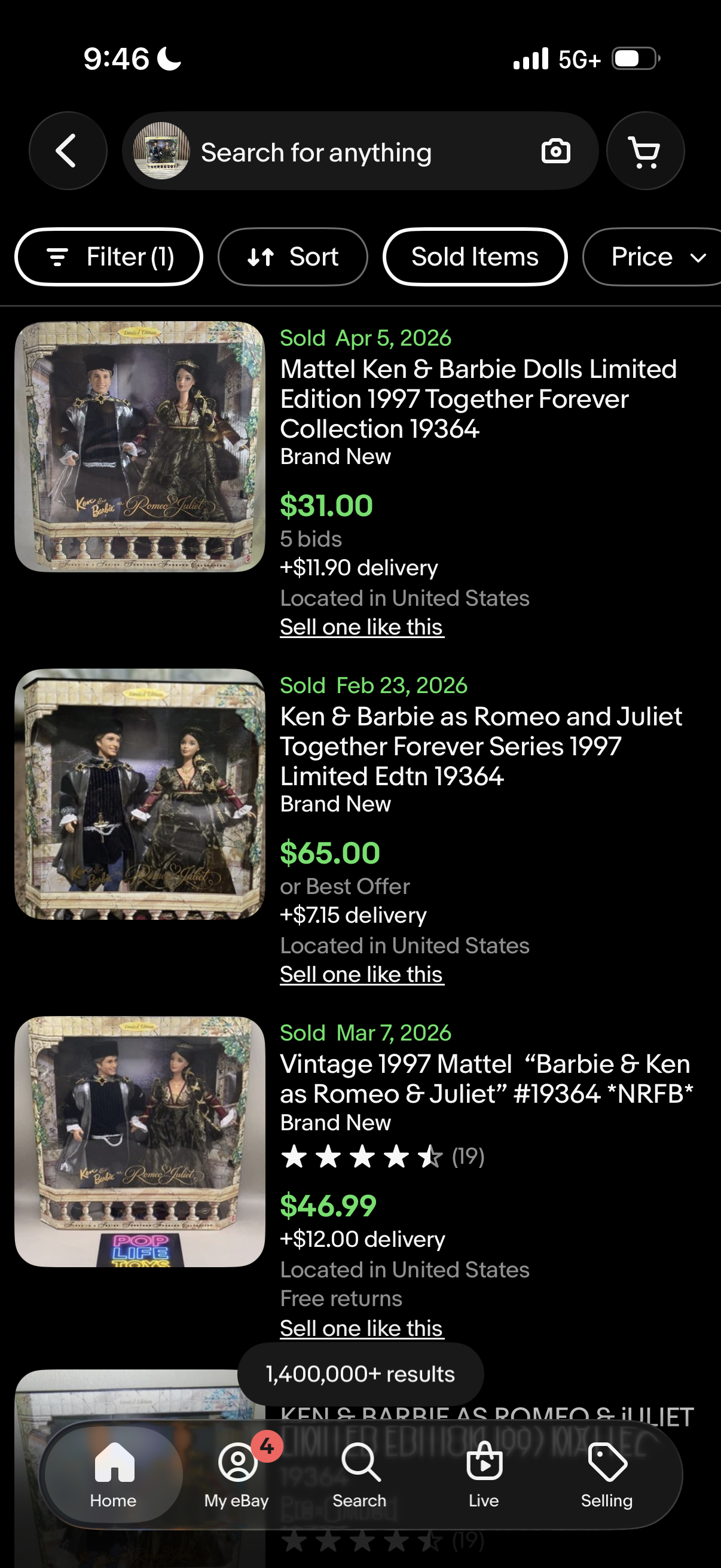 Barbie & Ken as Romeo & Juliet Dolls Together Forever 1997 Mattel 19364