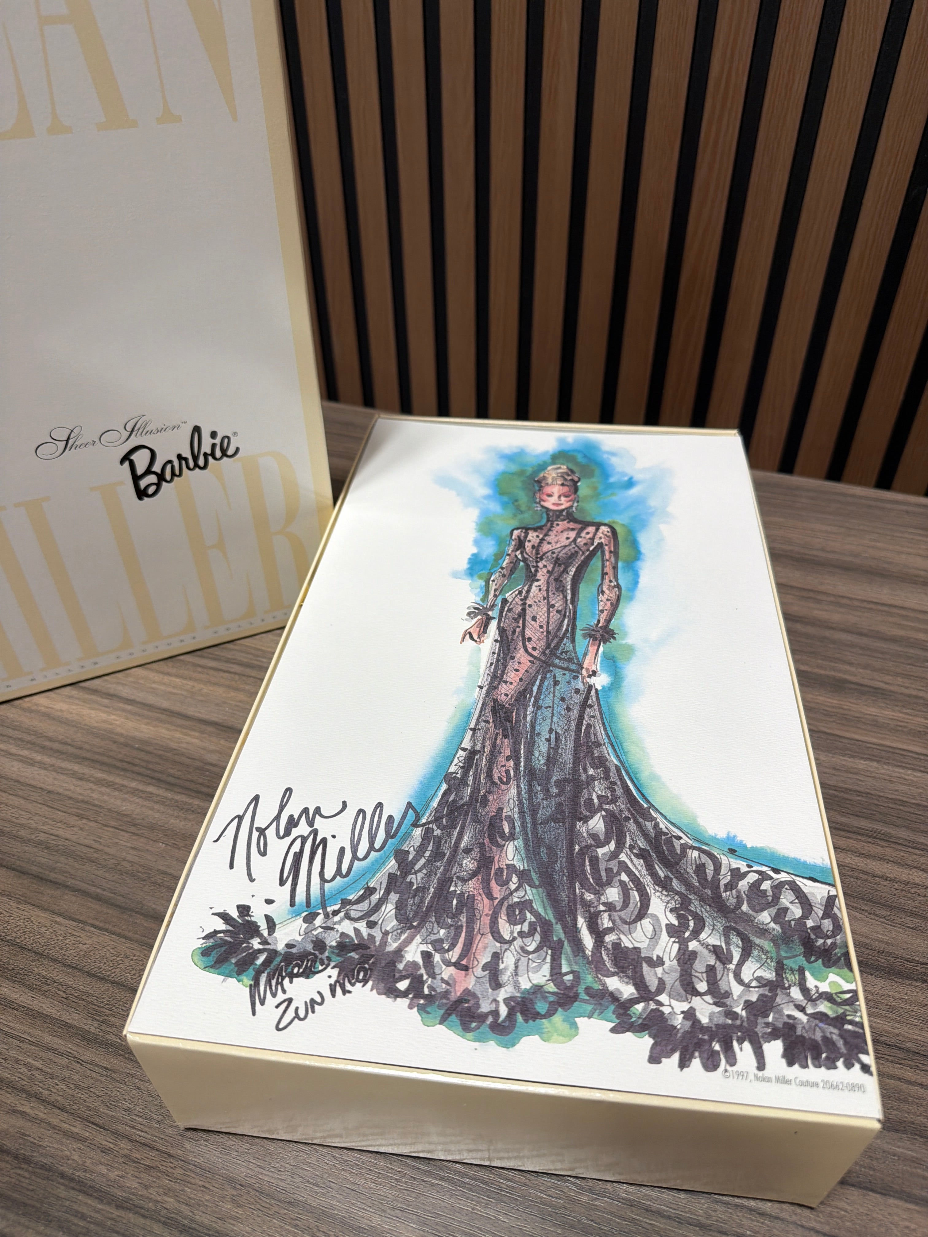Barbie Sheer Illusion Doll Nolan Miller Couture 1998 Mattel # 20662