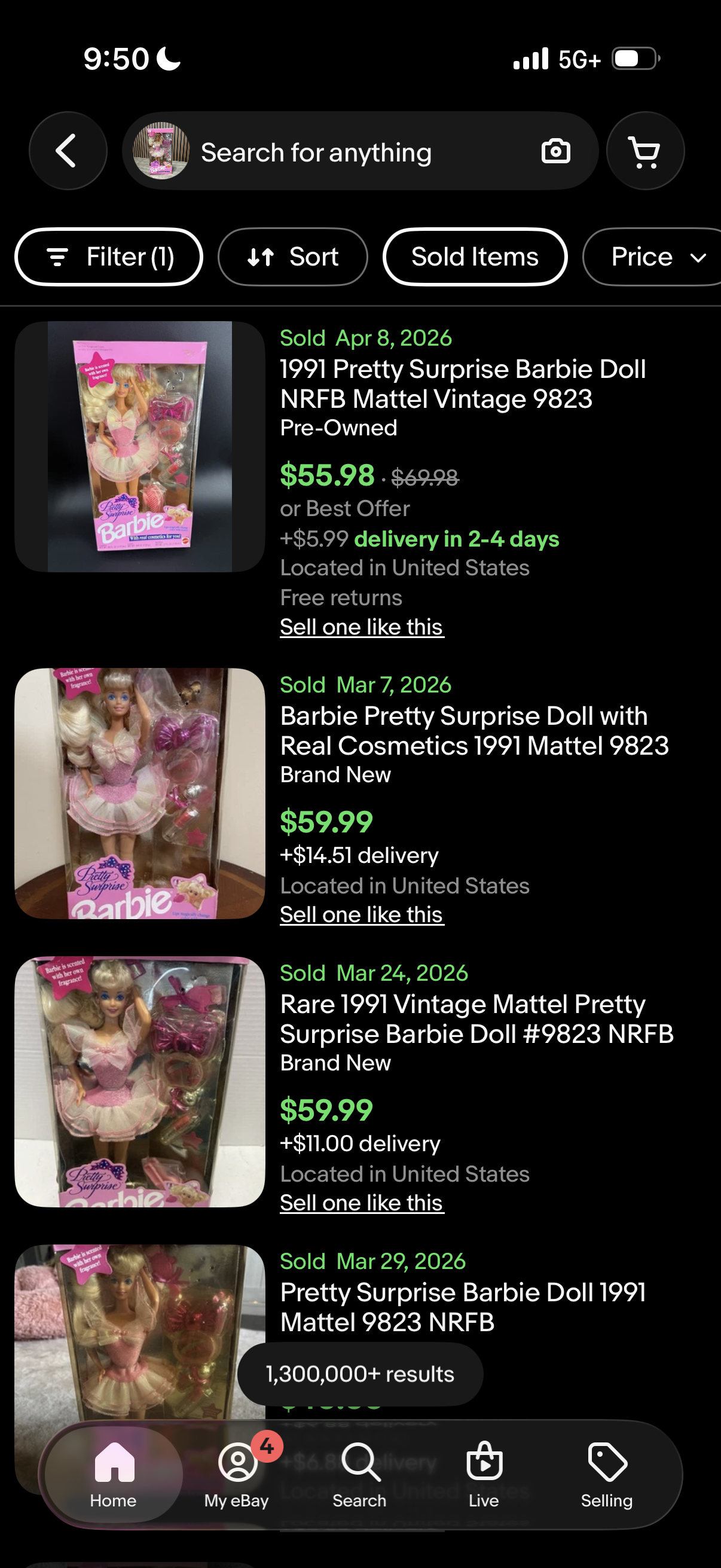 Rapunzel Barbie Doll 1997 Mattel 17646