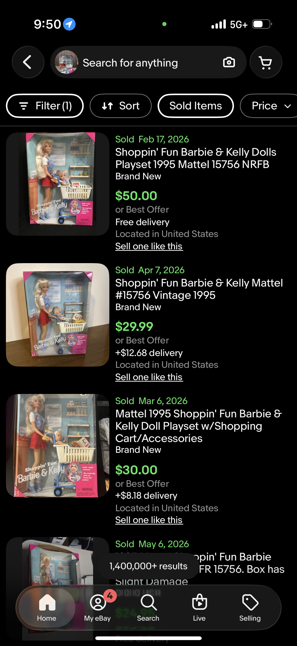 Shoppin' Fun Barbie & Kelly Dolls Playset 1995 Mattel 15756
