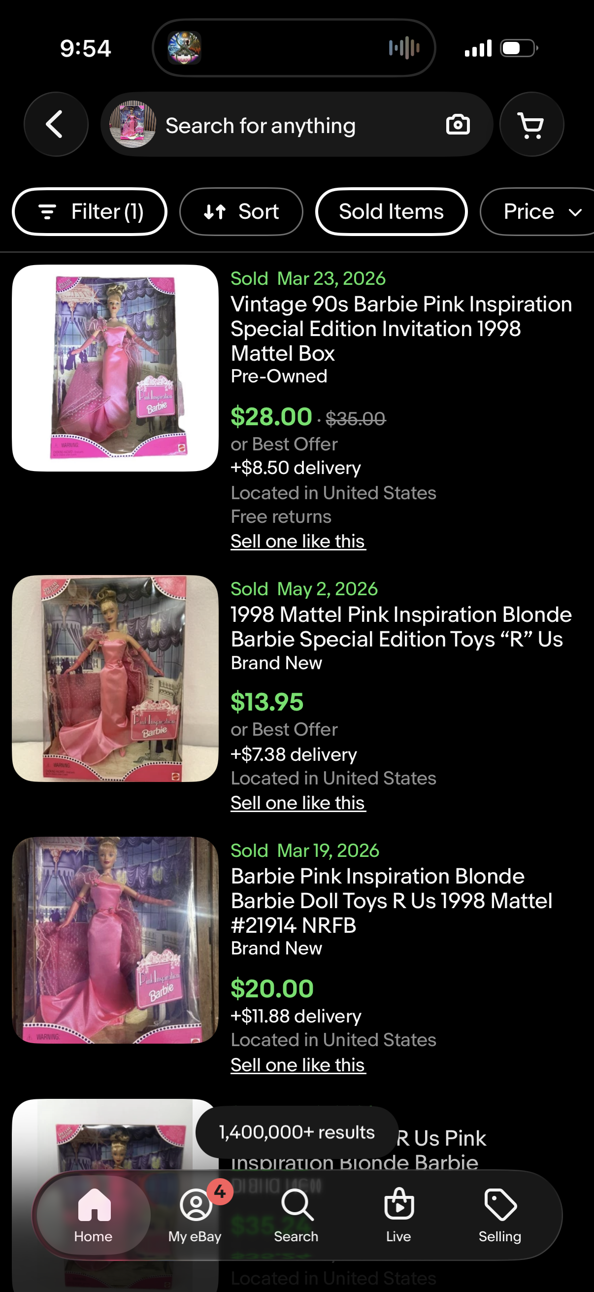 Pink Inspiration Barbie Doll Brunette Special Edition 1998 Mattel 21721 NEW