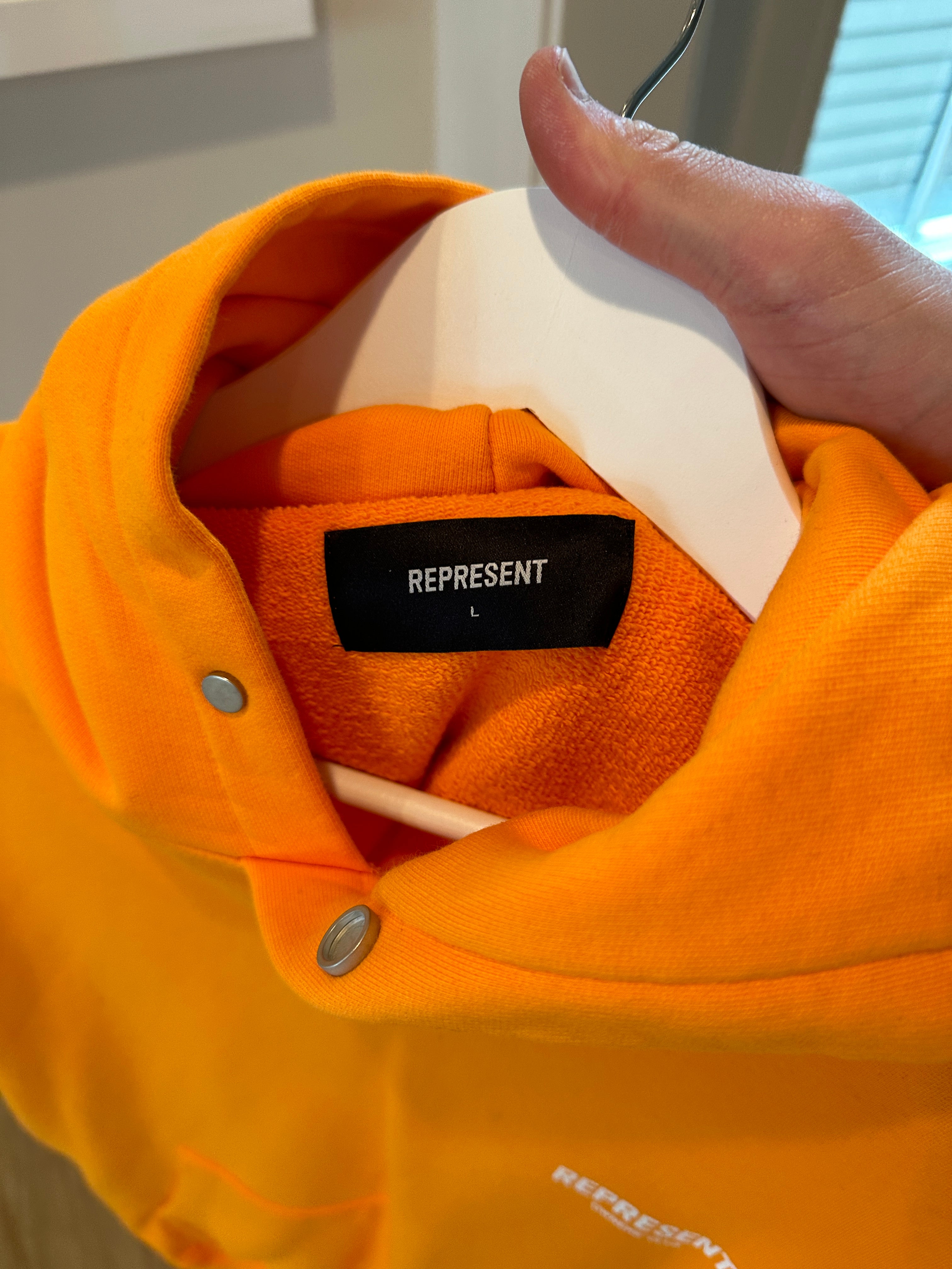 Represent Owners Club Orange Hoodie Sz L