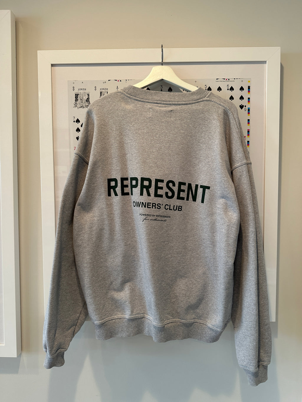 Represent Owners Club Crewneck Grey/Green Sz L