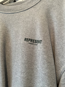 Represent Owners Club Crewneck Grey/Green Sz L