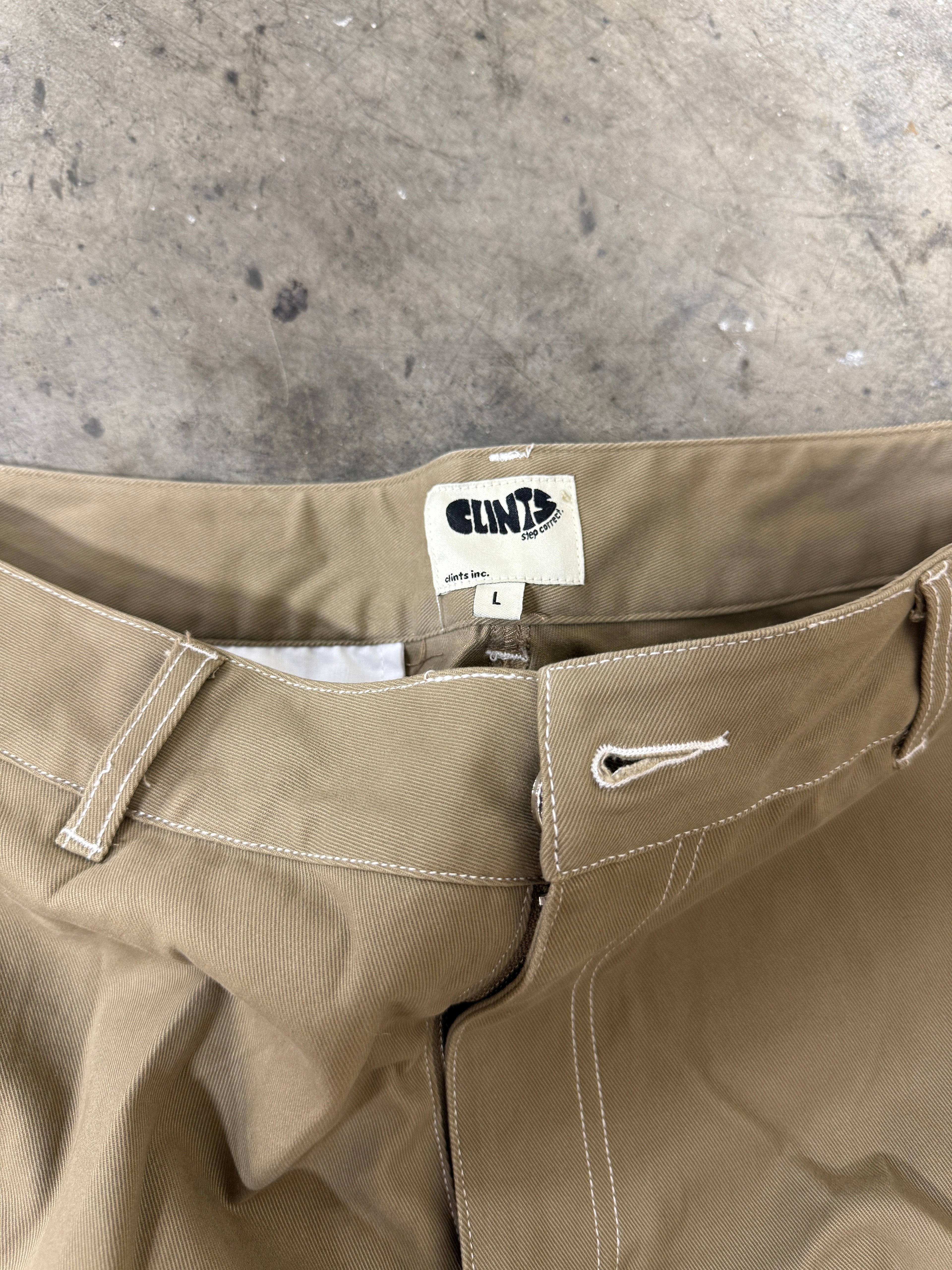 Clints Pants Khaki Sz L