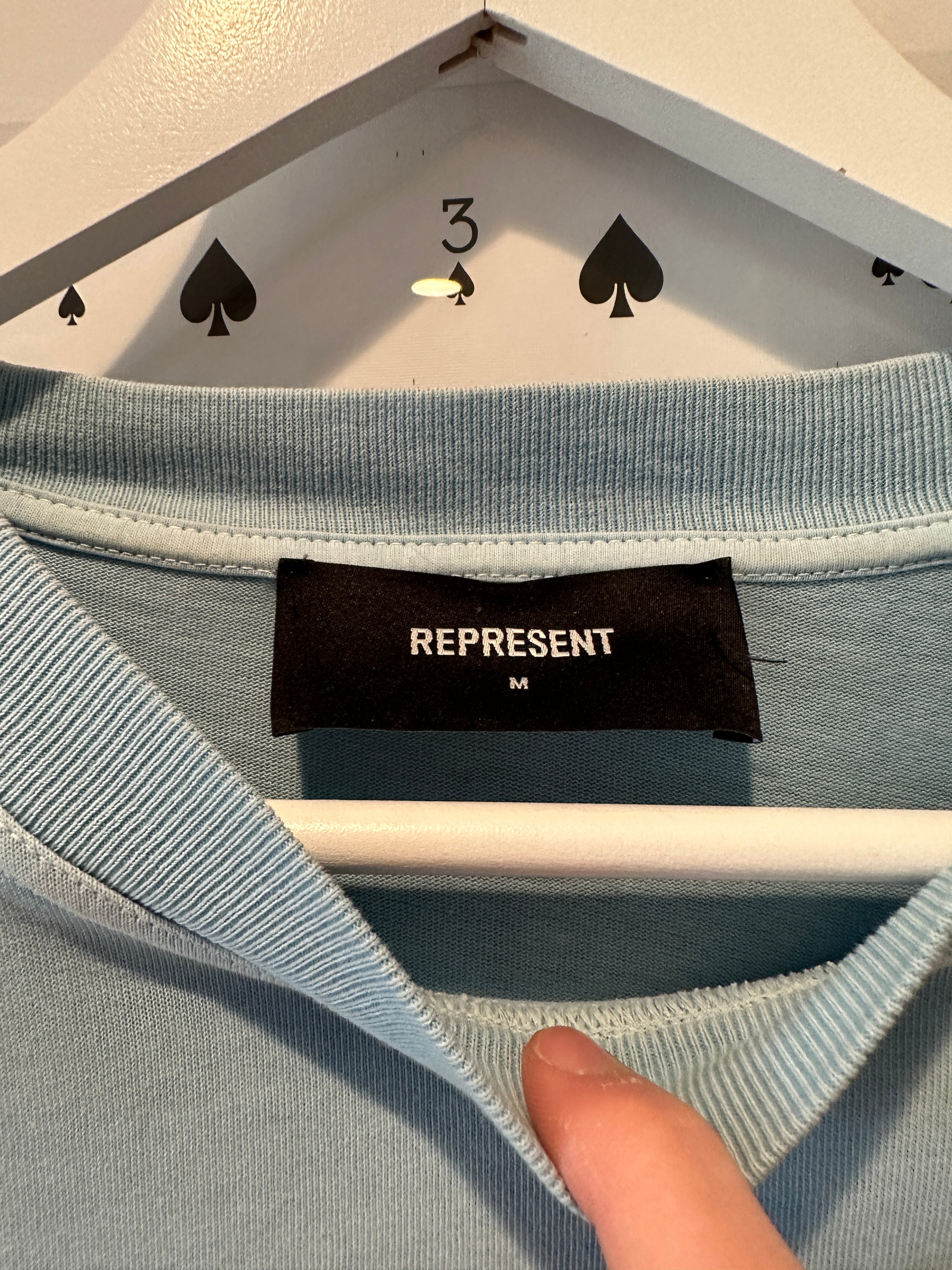Represent T-shirt Blue Sz M
