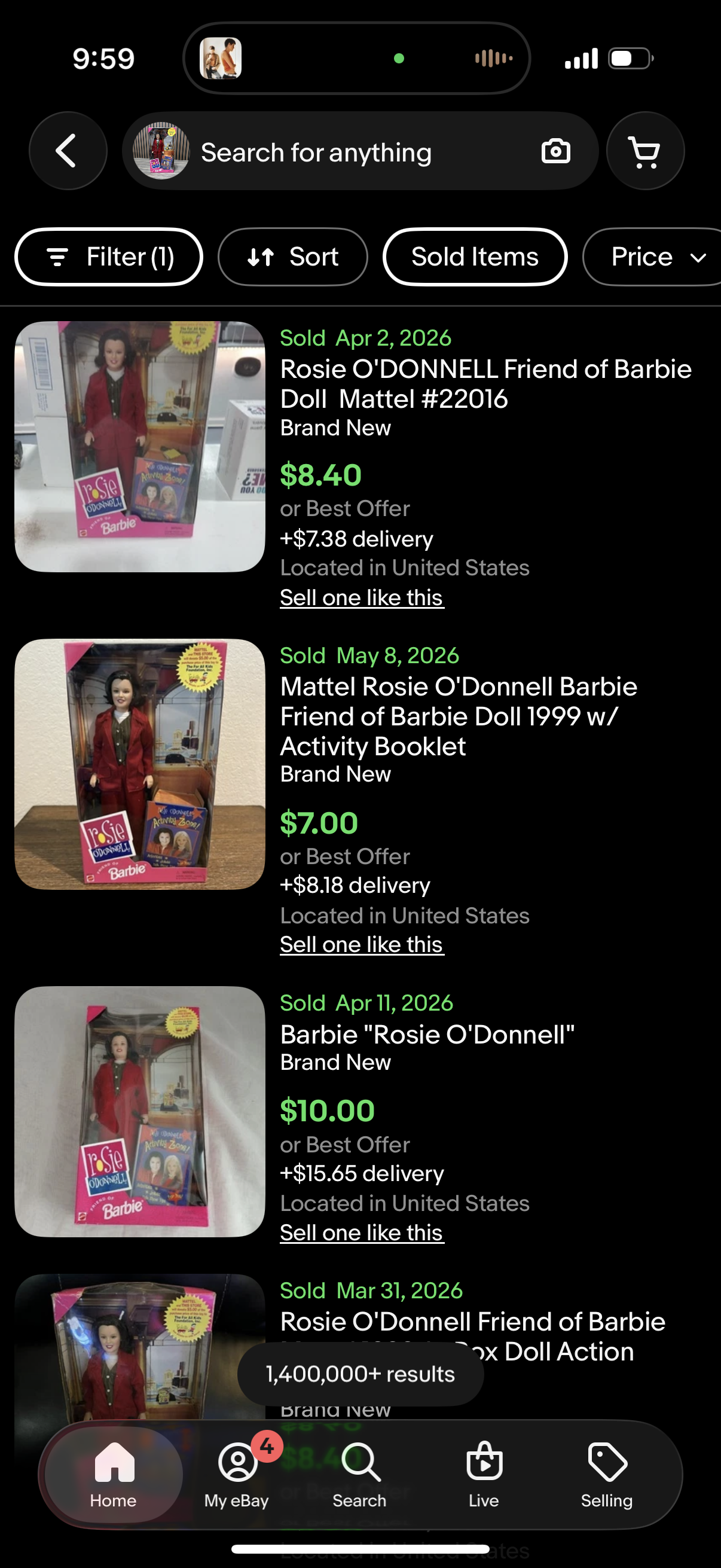 Rosie O'Donnell Friend of Barbie Doll 1999 Mattel 22016 NEW