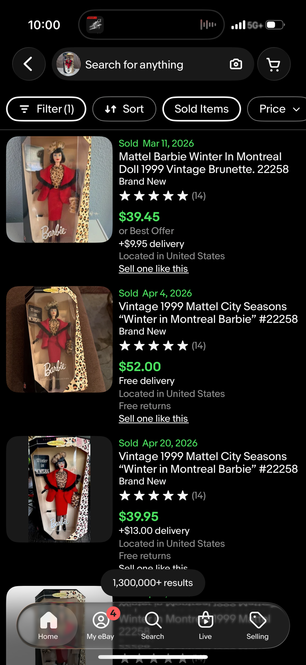 Winter in Montreal Barbie Doll City Seasons 1999 Mattel 22258