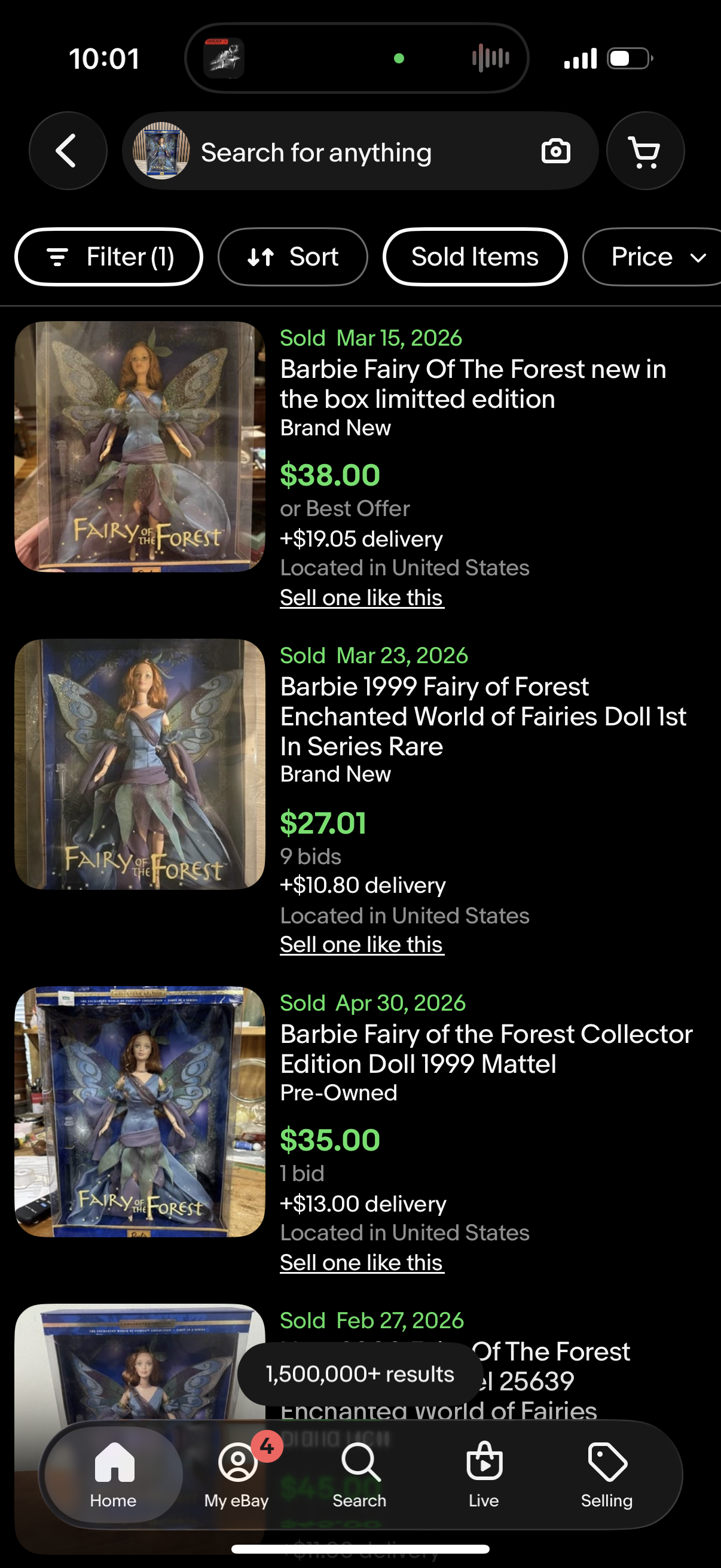 Barbie Fairy of The Forest Doll The Enchanted World of Fairies Collection 25639