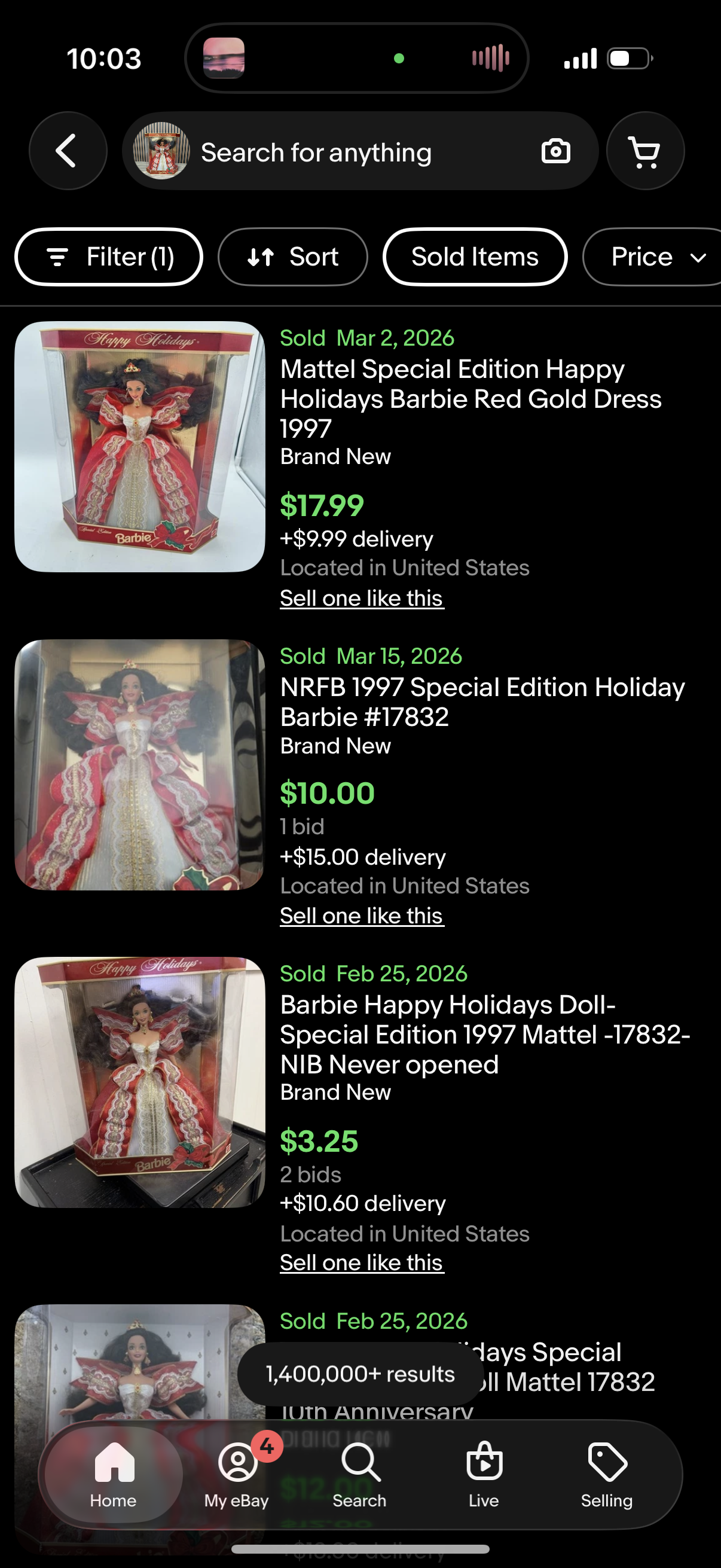 1997 Happy Holidays Special Edition Barbie Doll Mattel 17832