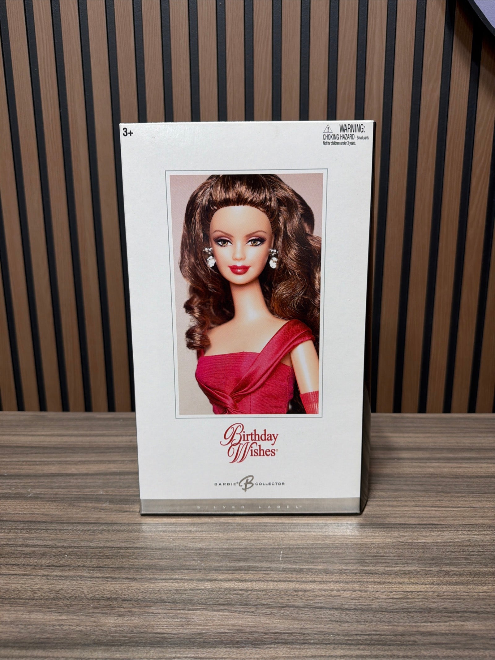 Barbie Birthday Wishes Doll Brunette Red Dress 2004 Mattel #C6229 NRFB
