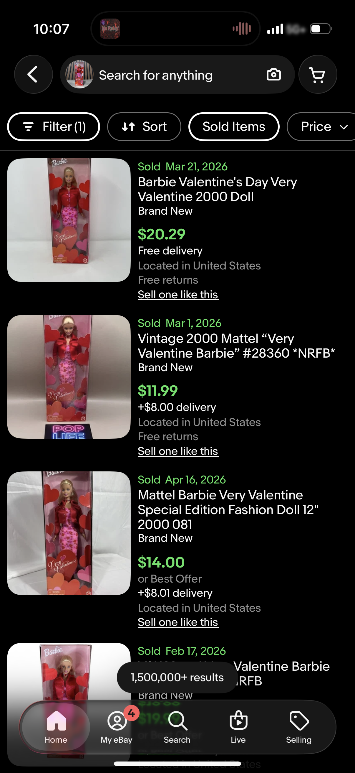 Very Valentine Barbie Doll 2000 Mattel 28360 NEW