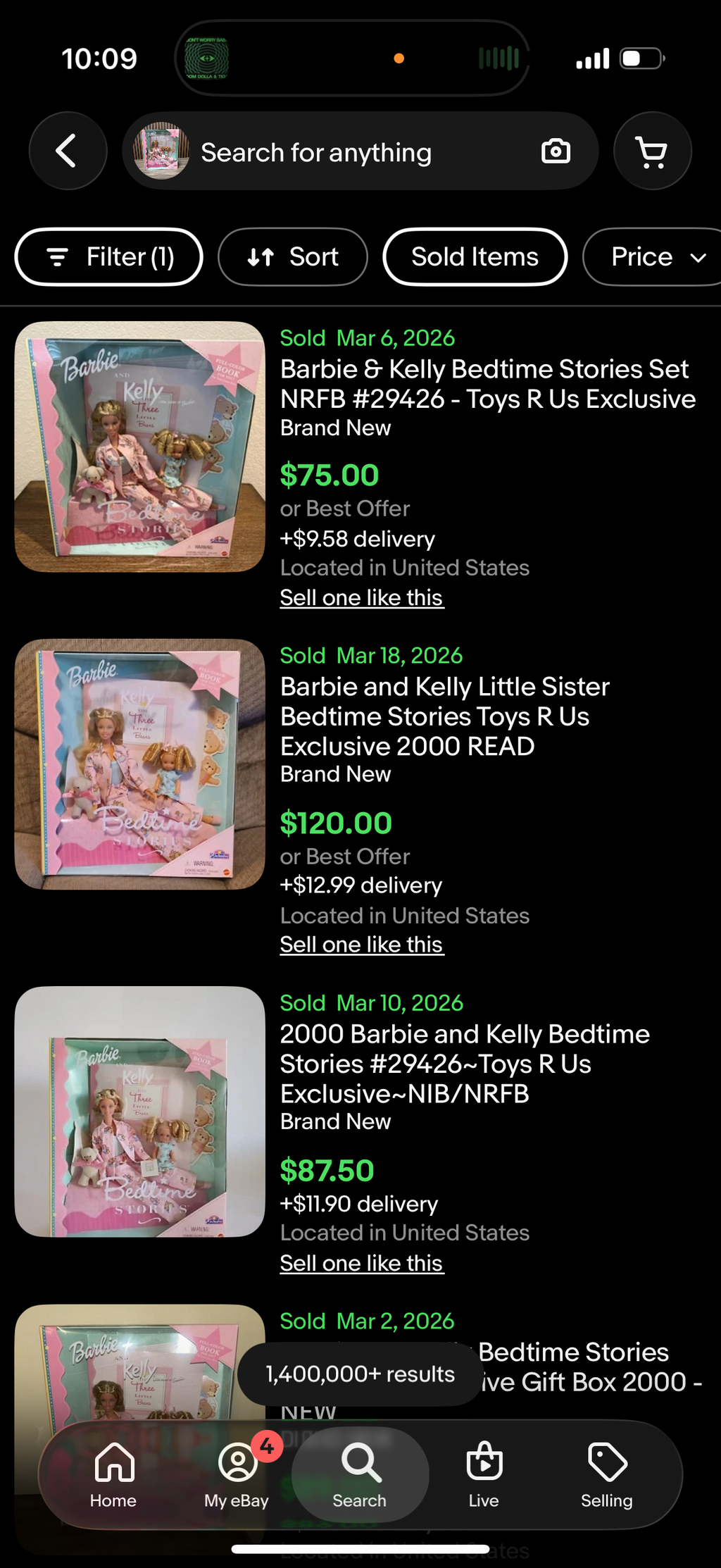 Bedtime Stories Toys R US Exclusive Kelly & Barbie Dolls 2000 Mattel #29426