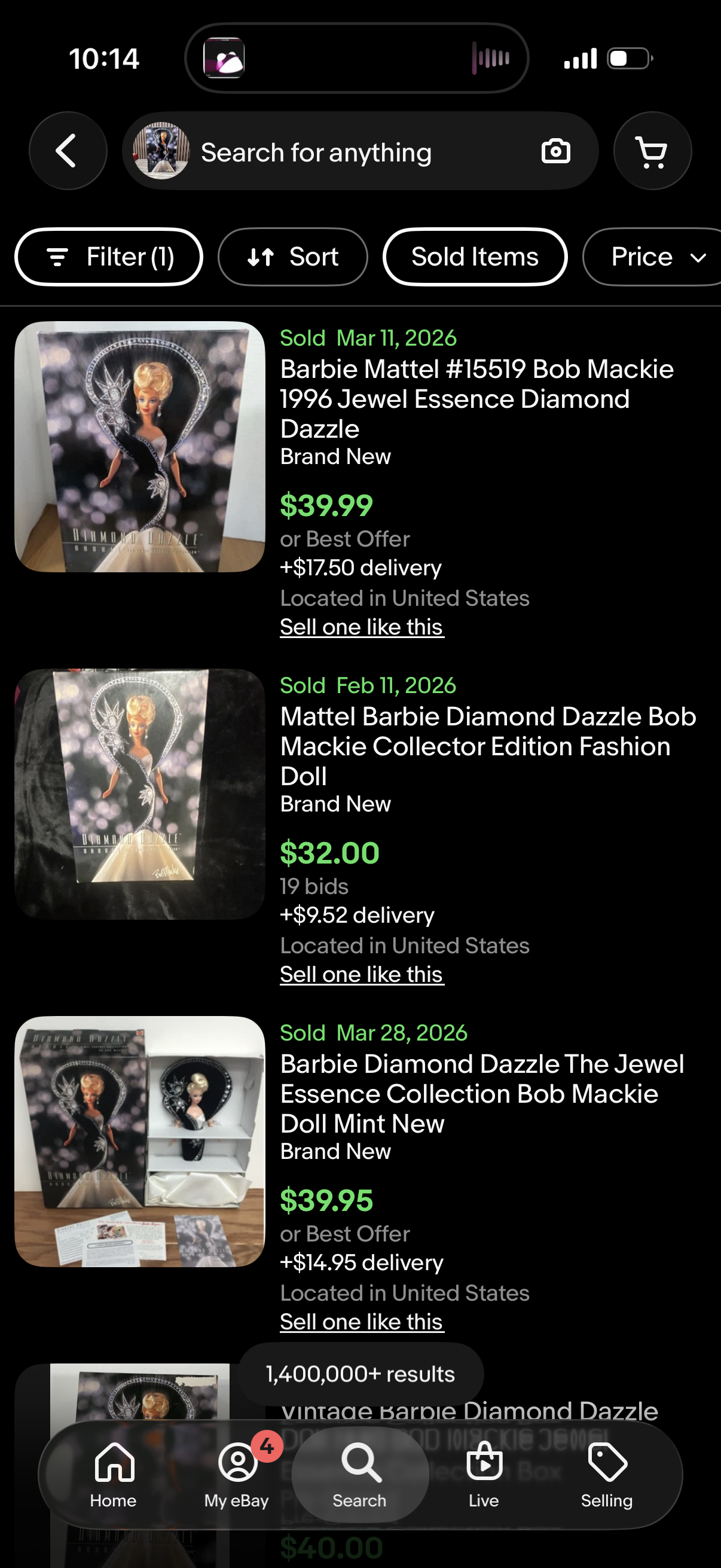 Barbie Diamond Dazzle Jewel Essence Collection 1996 Mattel #15519