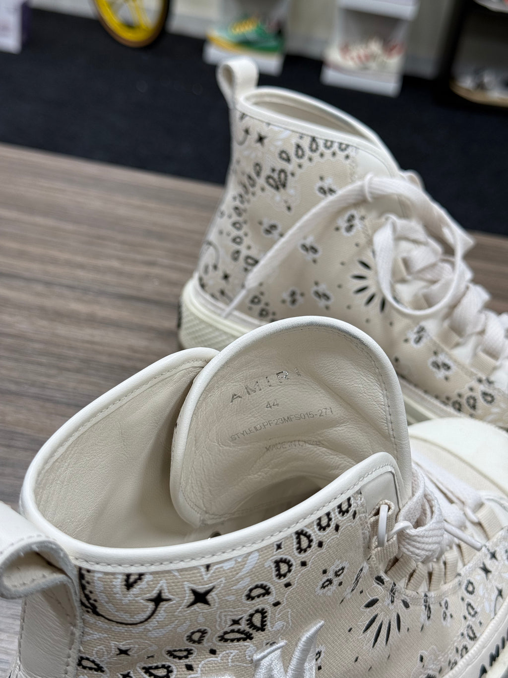 Amiri Court High 'Bandana - Alabaster' Sz 44
