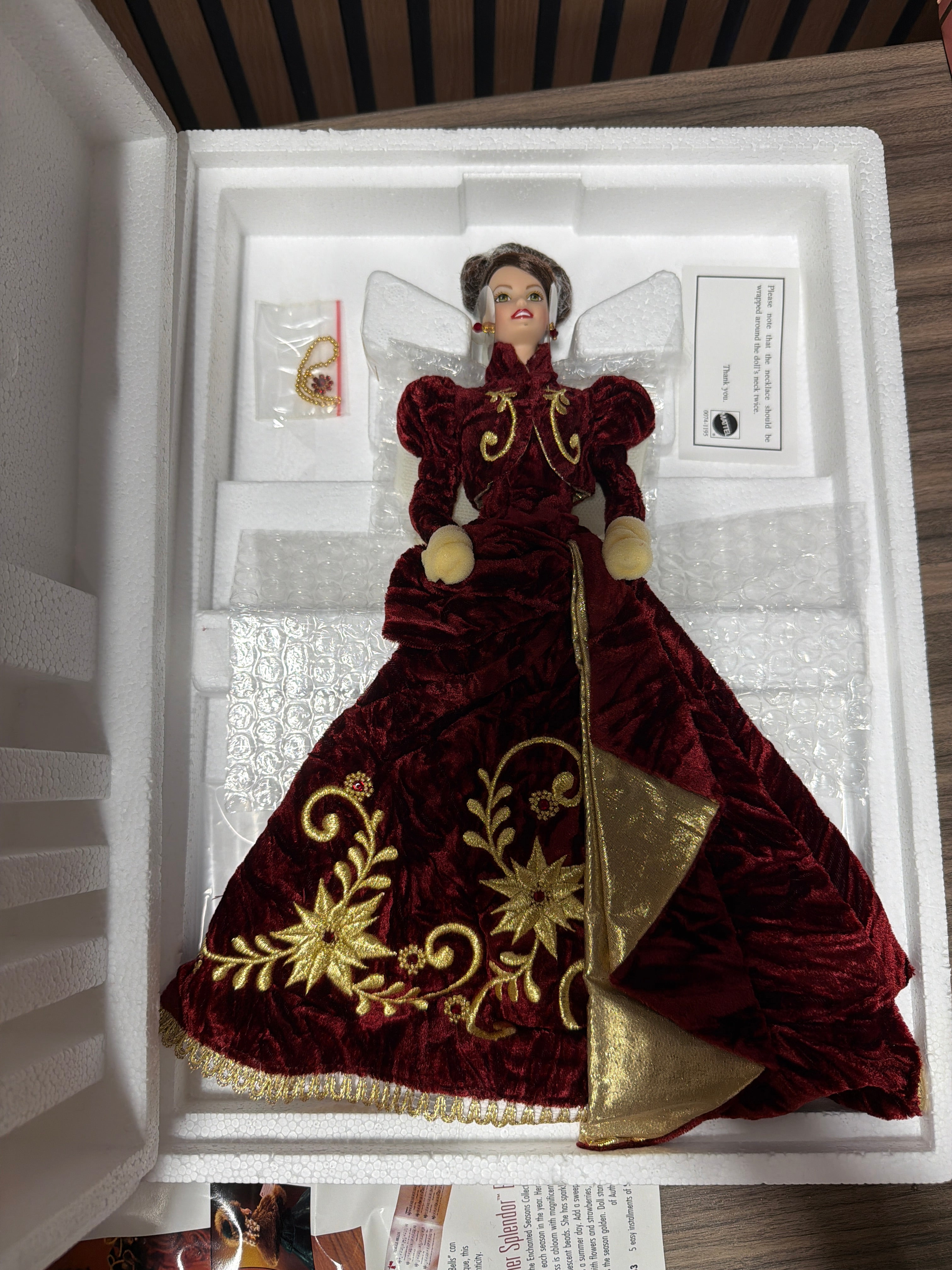 Barbie Holiday Ball Porcelain Doll 1997 Mattel 18326 USED