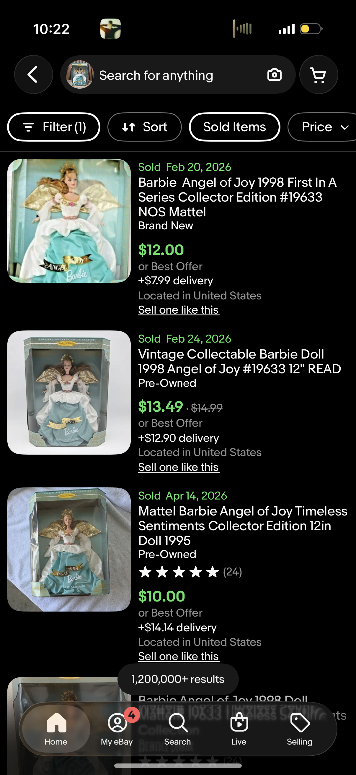 Angel of Joy Timeless Sentiments Collection Barbie Doll 1998 Mattel 19633