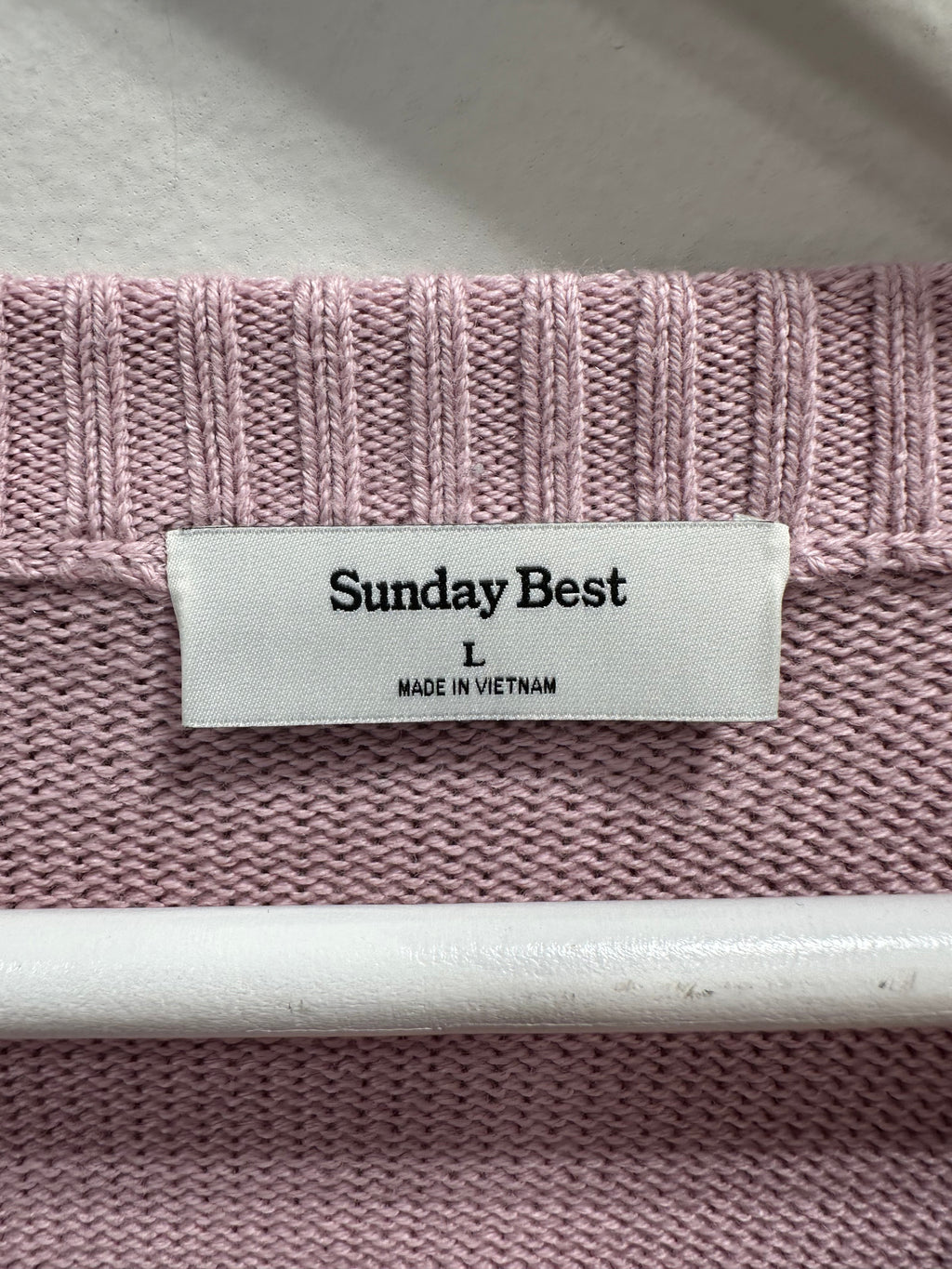Aritzia Sunday Best Cat & Yarn Textured Knit Sweater - Pink - Size L