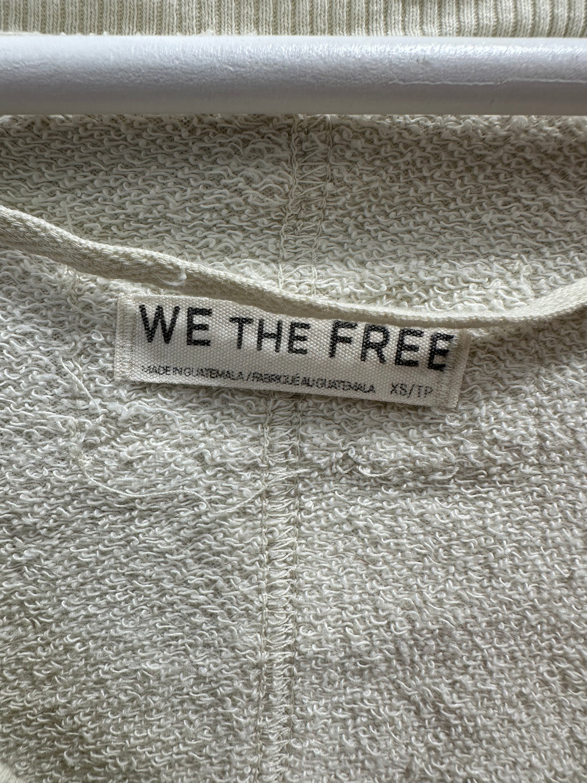 Free People We The Free Venice V-Neck Oversized Sweatshirt - Ivory - Size XS