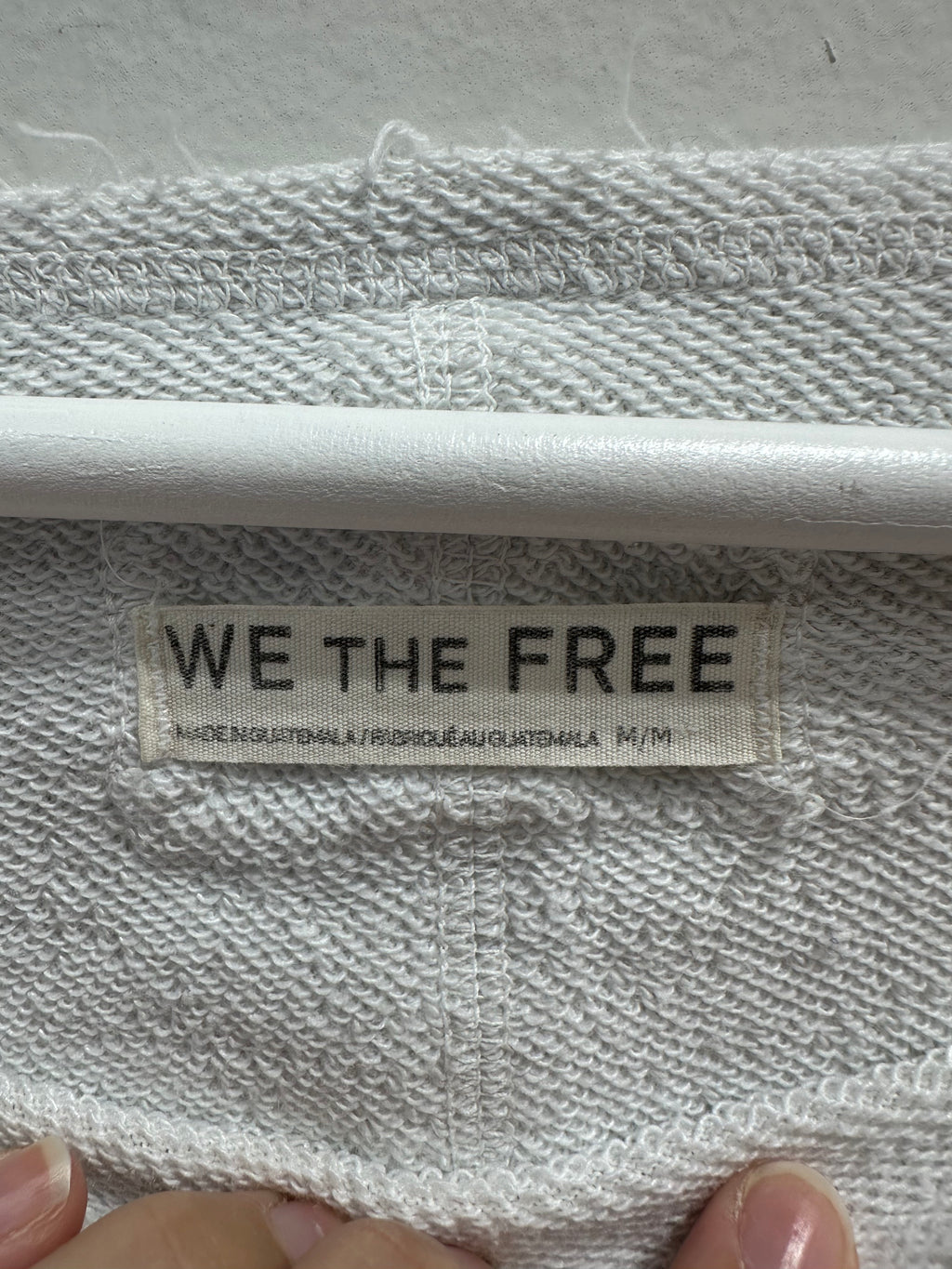 Free People "To the east" Cropped Sweatshirt - White Ivory - Size M