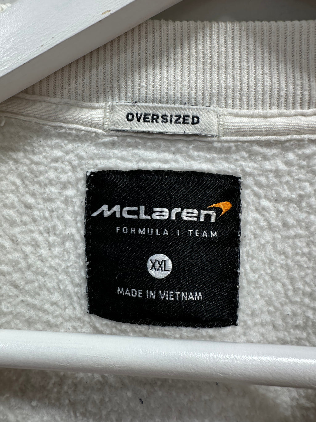 McLaren F1 Team 1988 MP4/4 Vintage Graphic Oversized Sweatshirt - Cream - XXL