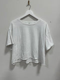 Wild Fable Boxy Short Sleeve Crewneck Cropped Tee - Solid White - Size XXL