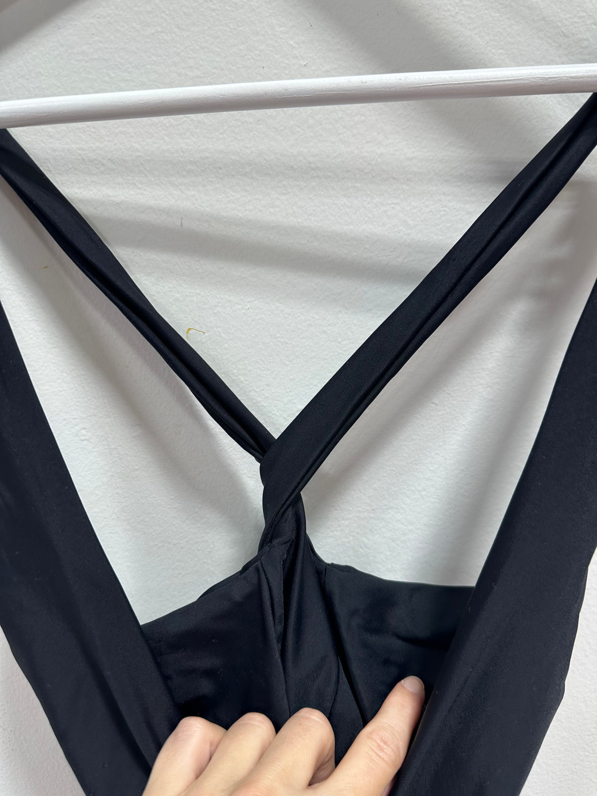 Free People Mare Perpetua Twist Cross Back One Piece Swimsuit - Black
