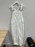 BDG Urban Outfitters White Rih Extreme Barrel Leg Overalls - Ivory - Large